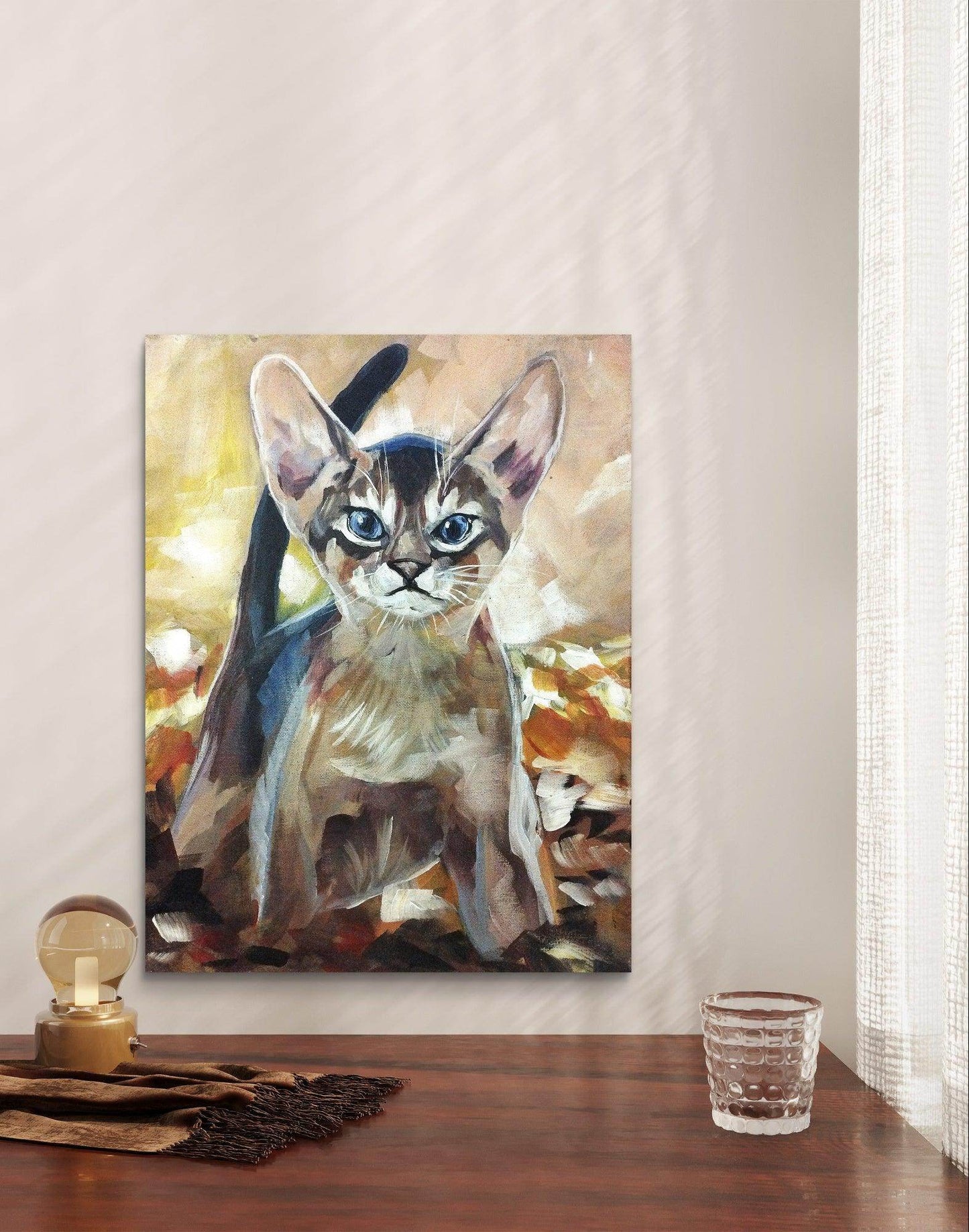 Gemälde Wildkatze – handgemaltes Original Acrylbild (30 x 40 cm)