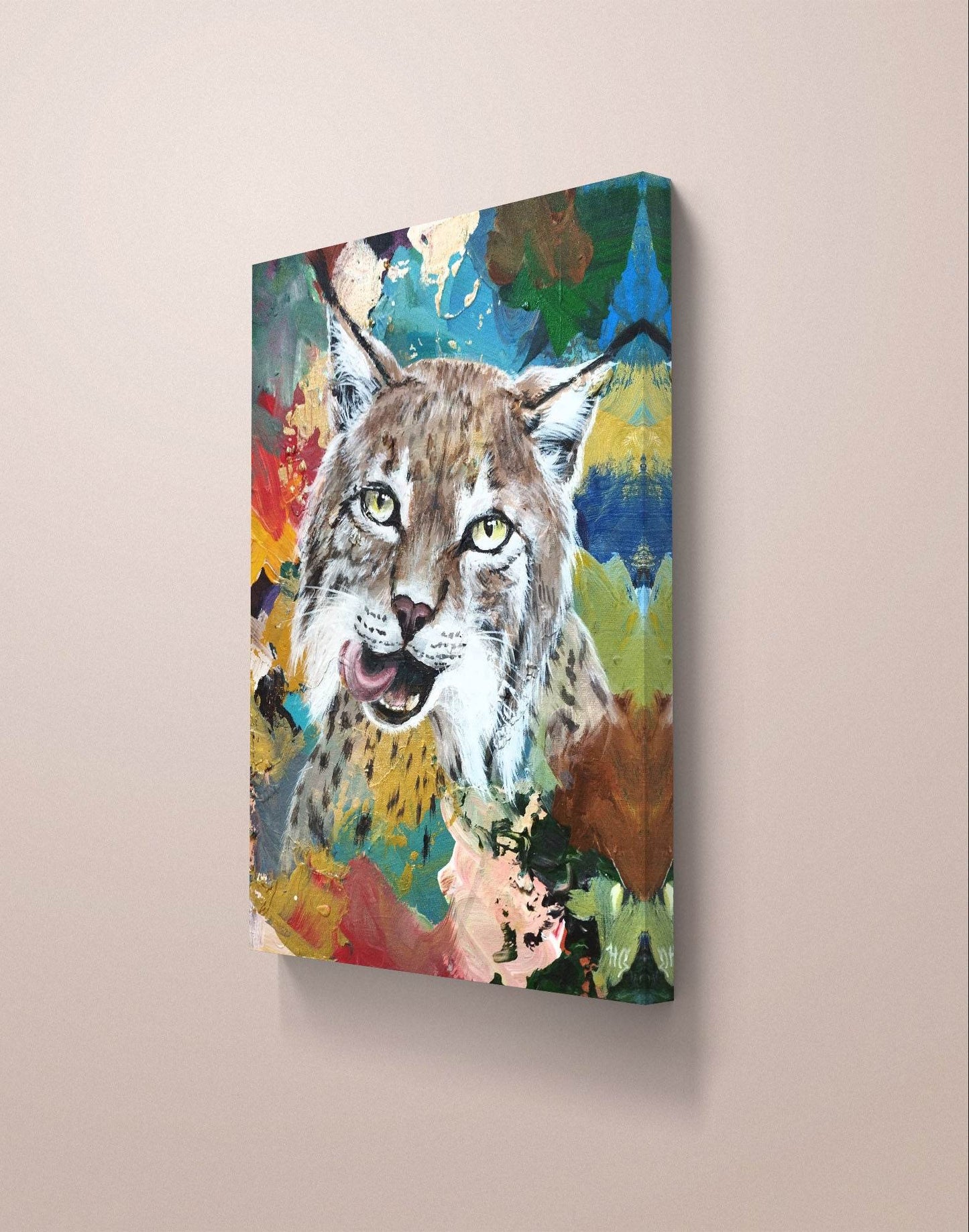 Gemälde Fuchs lila – handgemaltes Original Acrylbild (30 x 40 cm) - H1Z Art