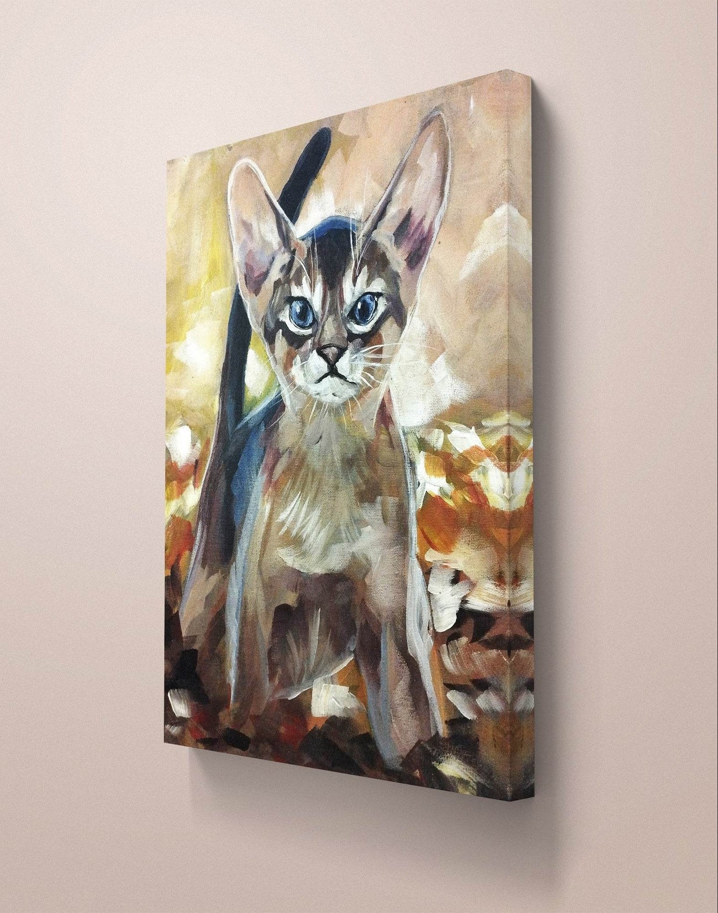 Gemälde Wildkatze – handgemaltes Original Acrylbild (30 x 40 cm)