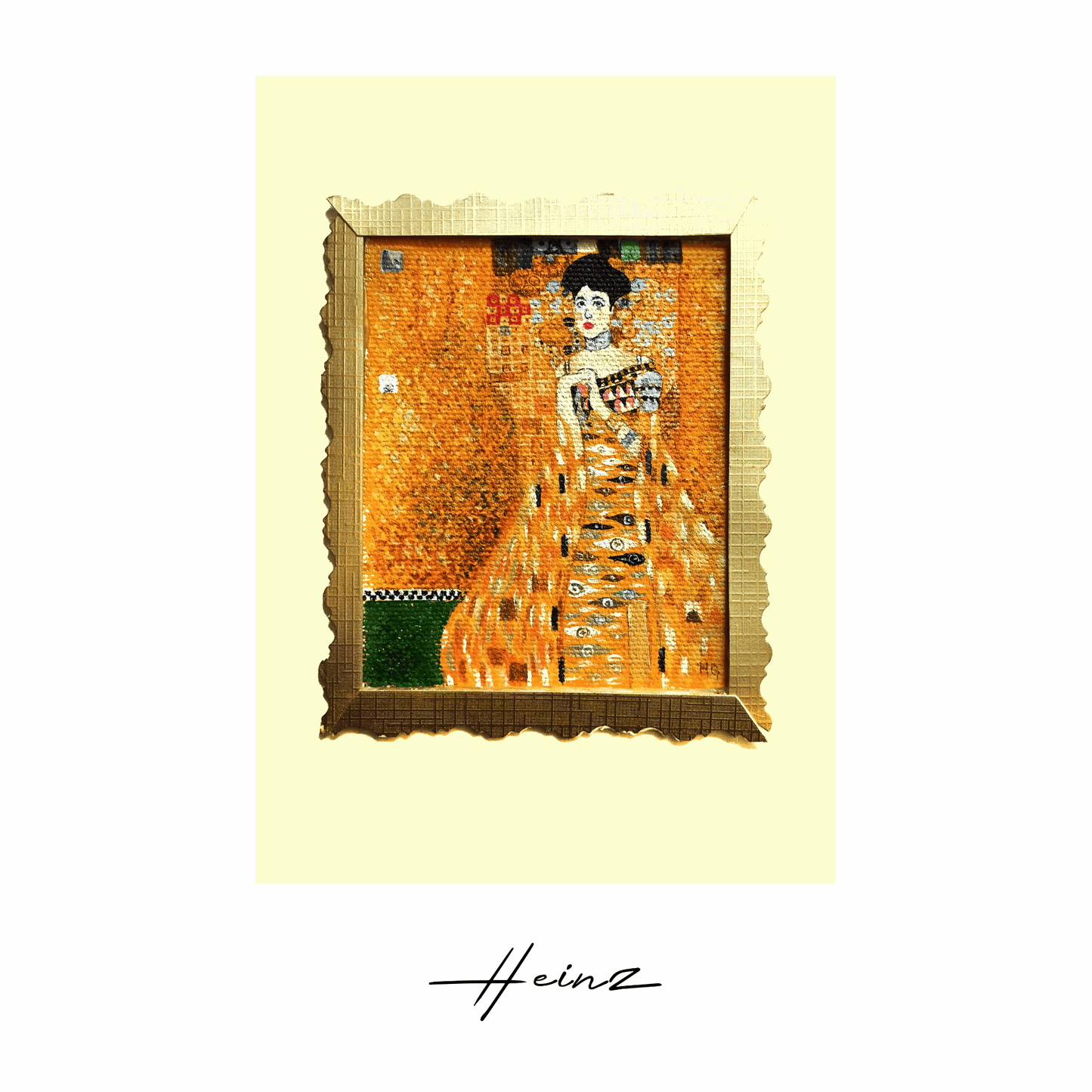 Heinz Acrylbild Grußkarte "Die Goldene Adele" – Gustav Klimt