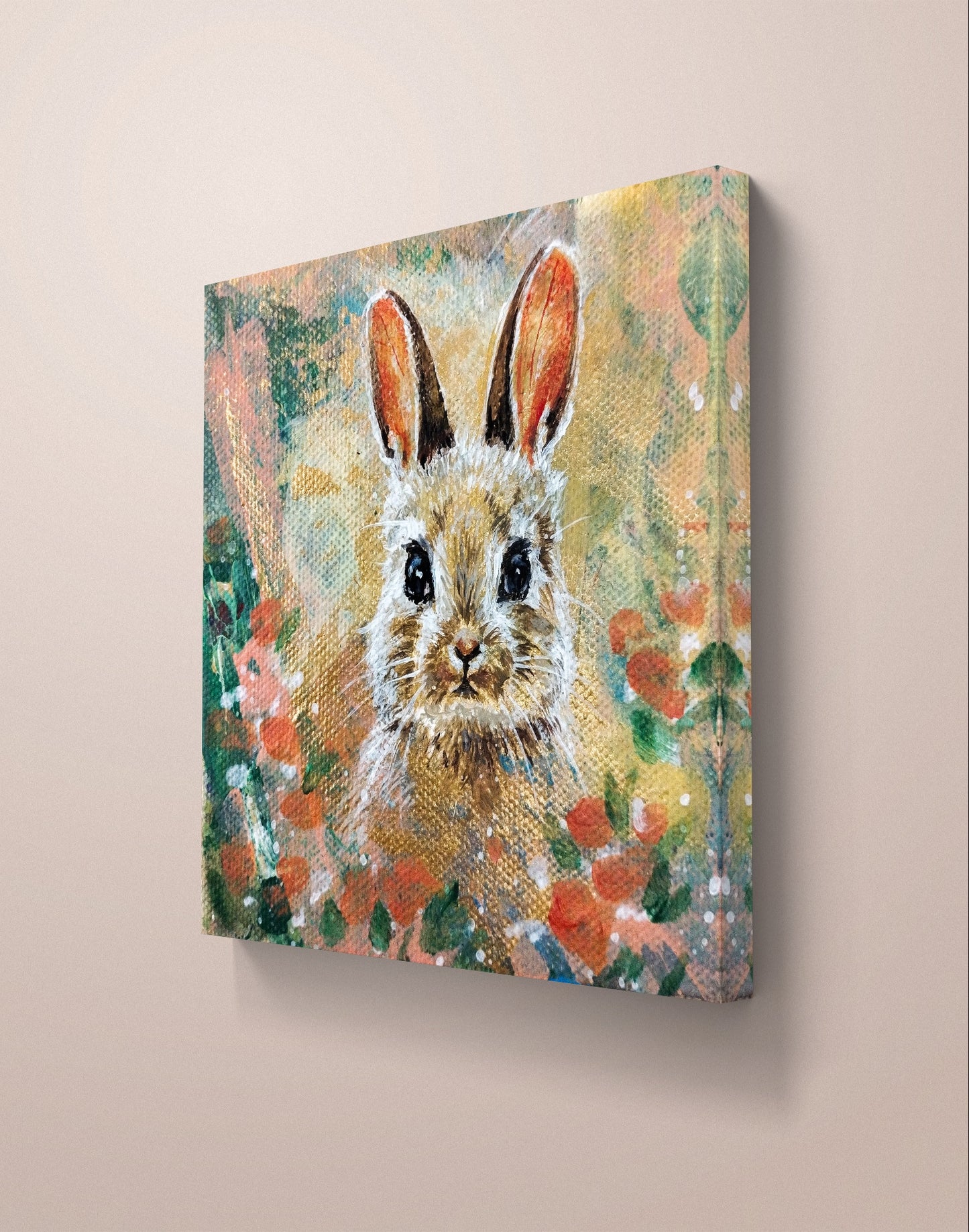 Premium Gemälde "Sprung ins Leben" 11 x 10,5 cm - Heinz
