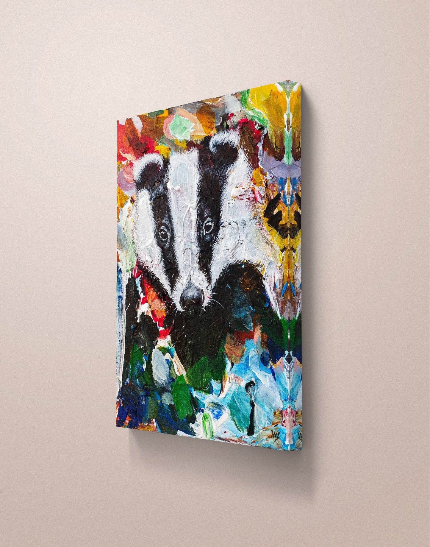 Gemälde Dachs – handgemaltes Original Acrylbild (30 x 40 cm)