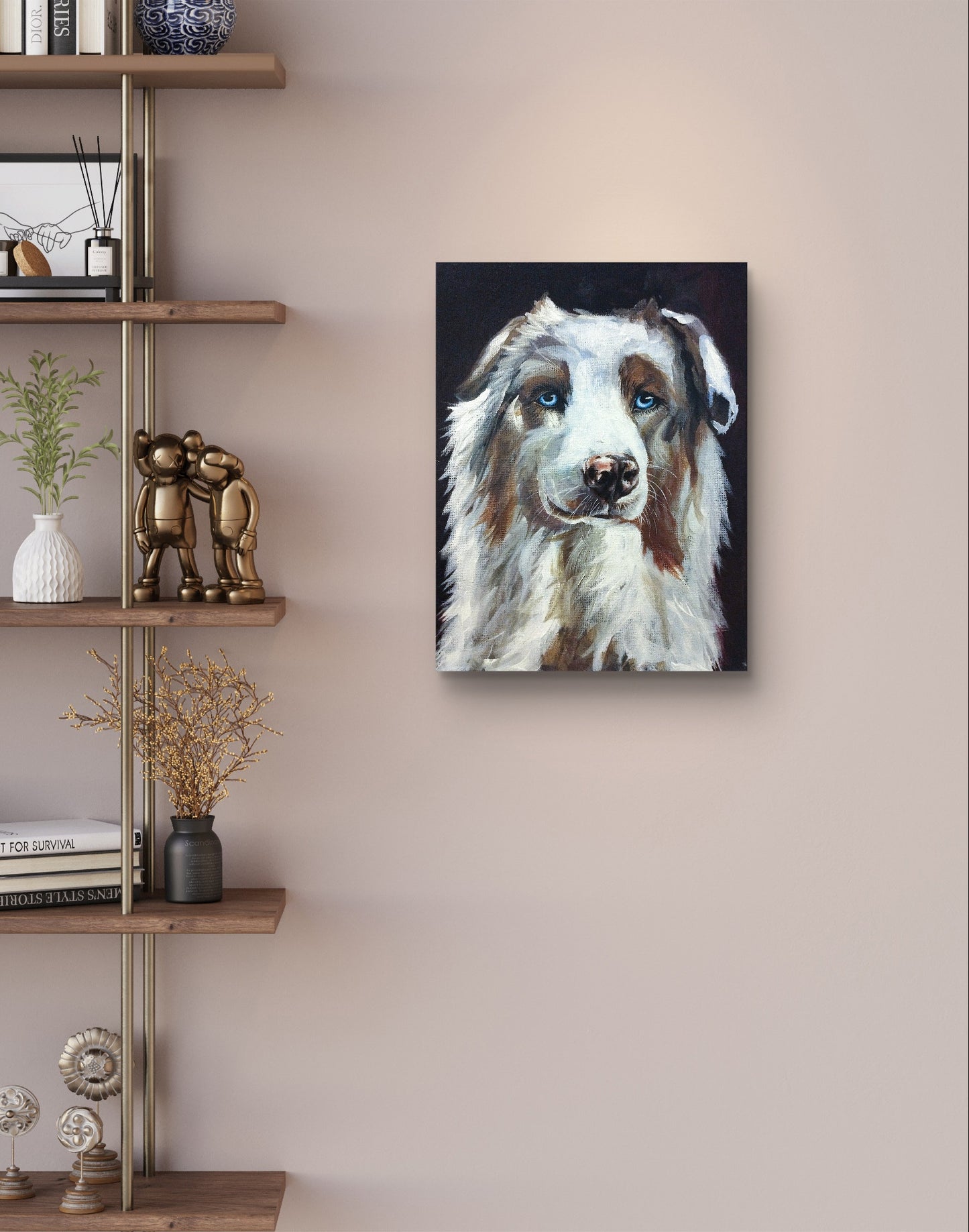 Gemälde "Hund im Porträt" 30 x 40 cm'Hund' 30 x 40 cm - Heinz