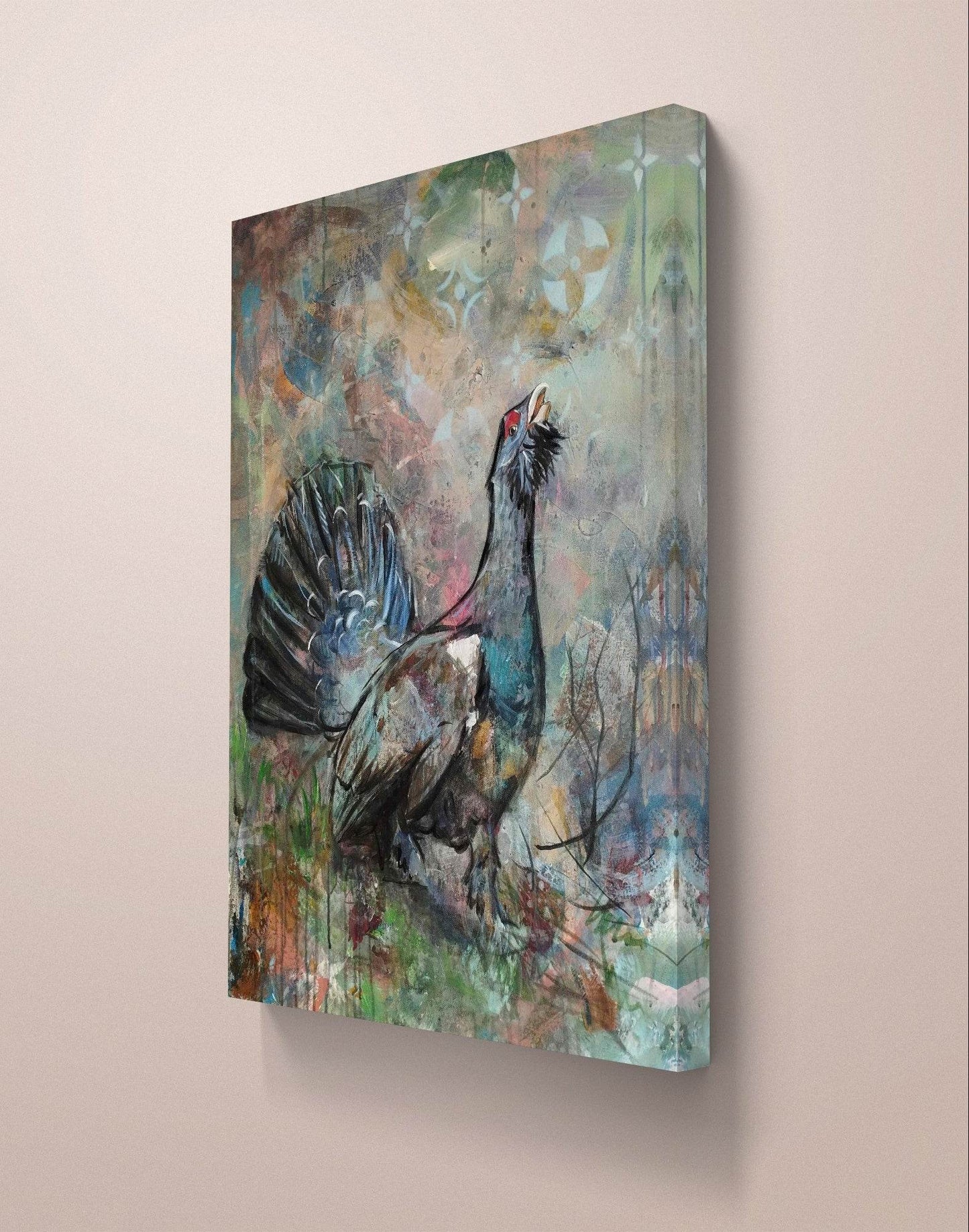 Gemälde Auerhuhn – handgemaltes Original Acrylbild (80 x 60 cm)