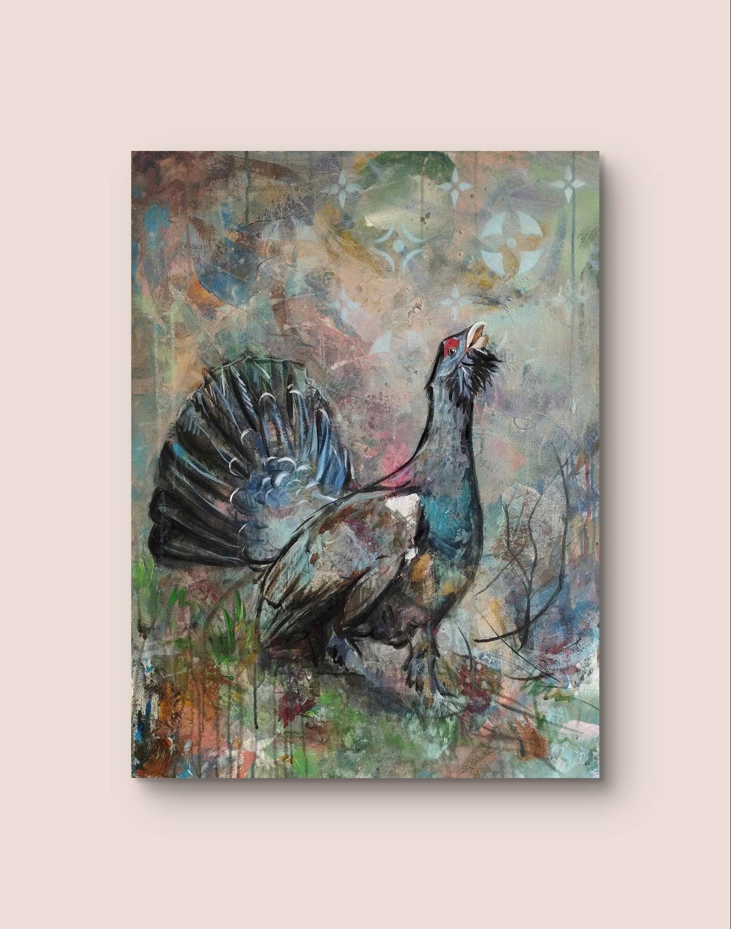 Gemälde Auerhuhn – handgemaltes Original Acrylbild (80 x 60 cm)