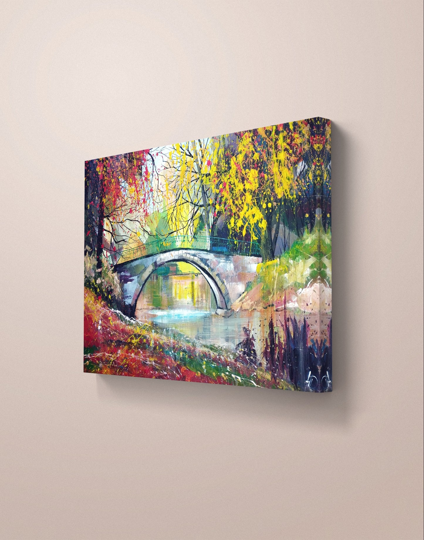 Gemälde "Brücke ins Morgenlicht" 100 x 70 cm - Heinz