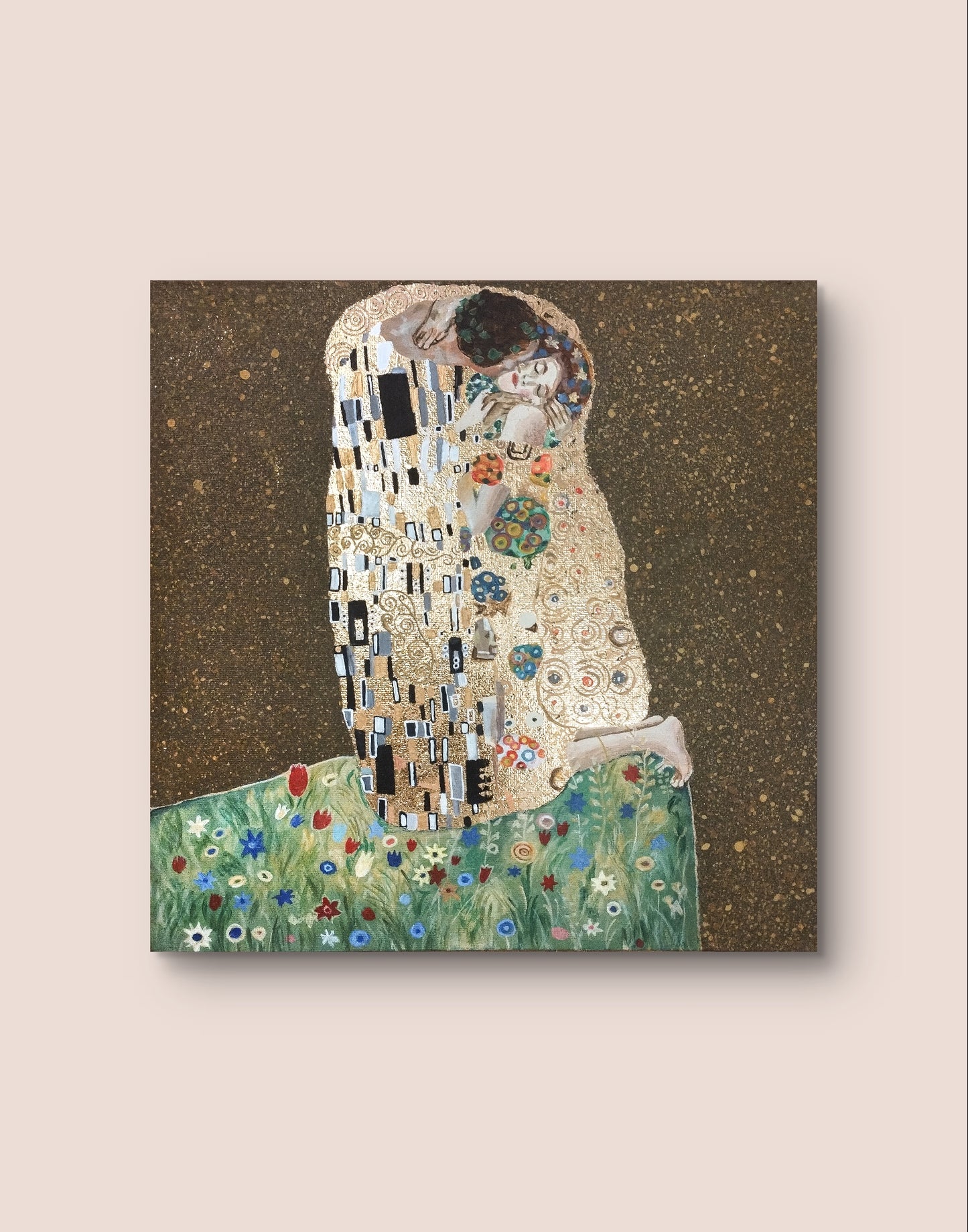 Premium Gemälde "Still und zärtlich" 29 x 29 cm - Heinz