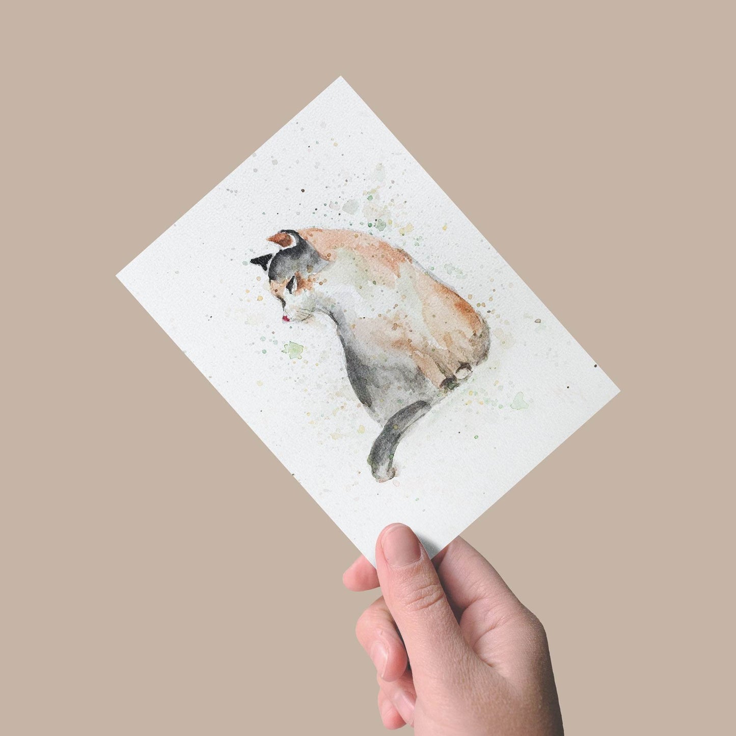 Postkarte „Katze“ – Handgemalt