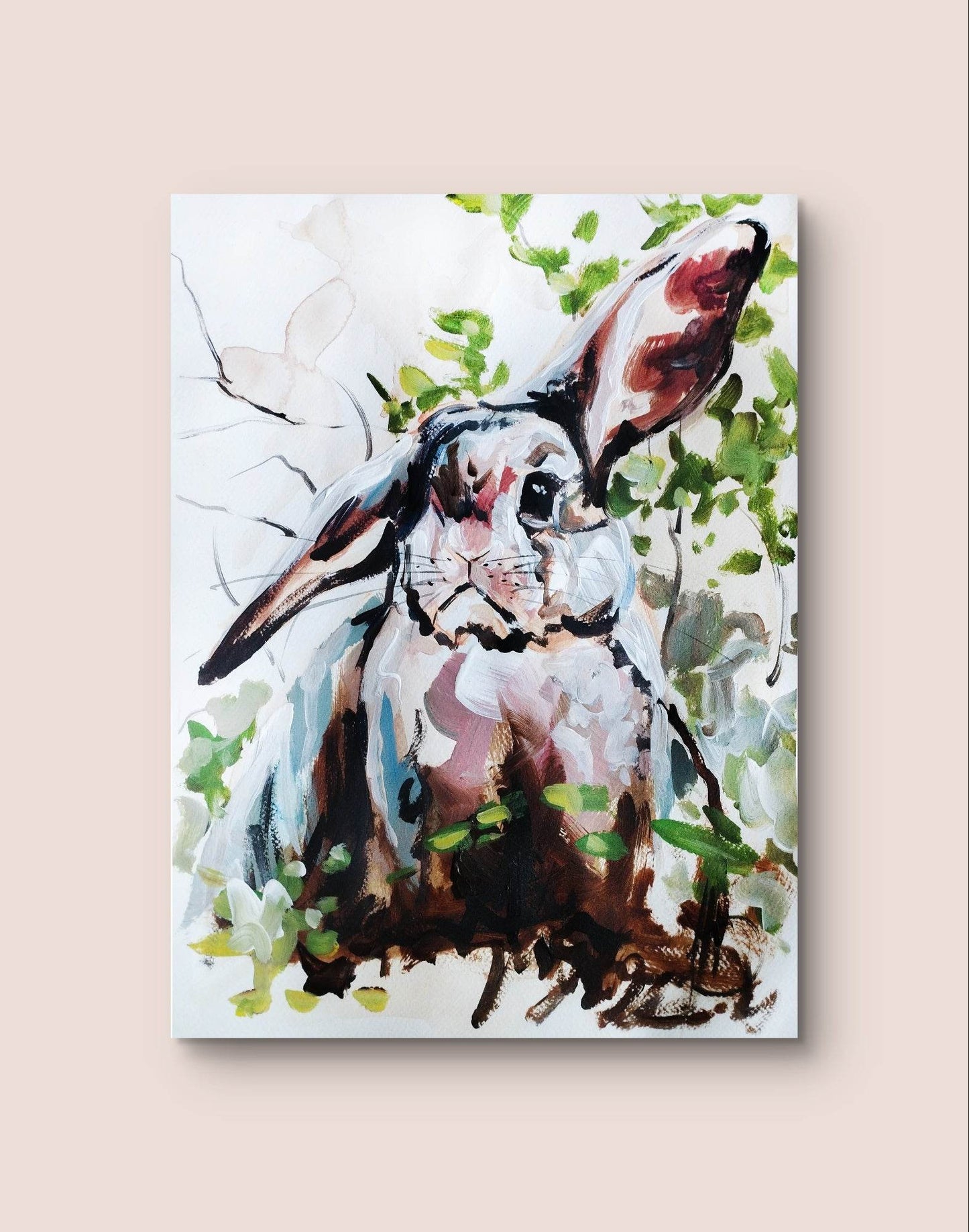 Aquarellbild Kaninchen II (30 × 40 cm)