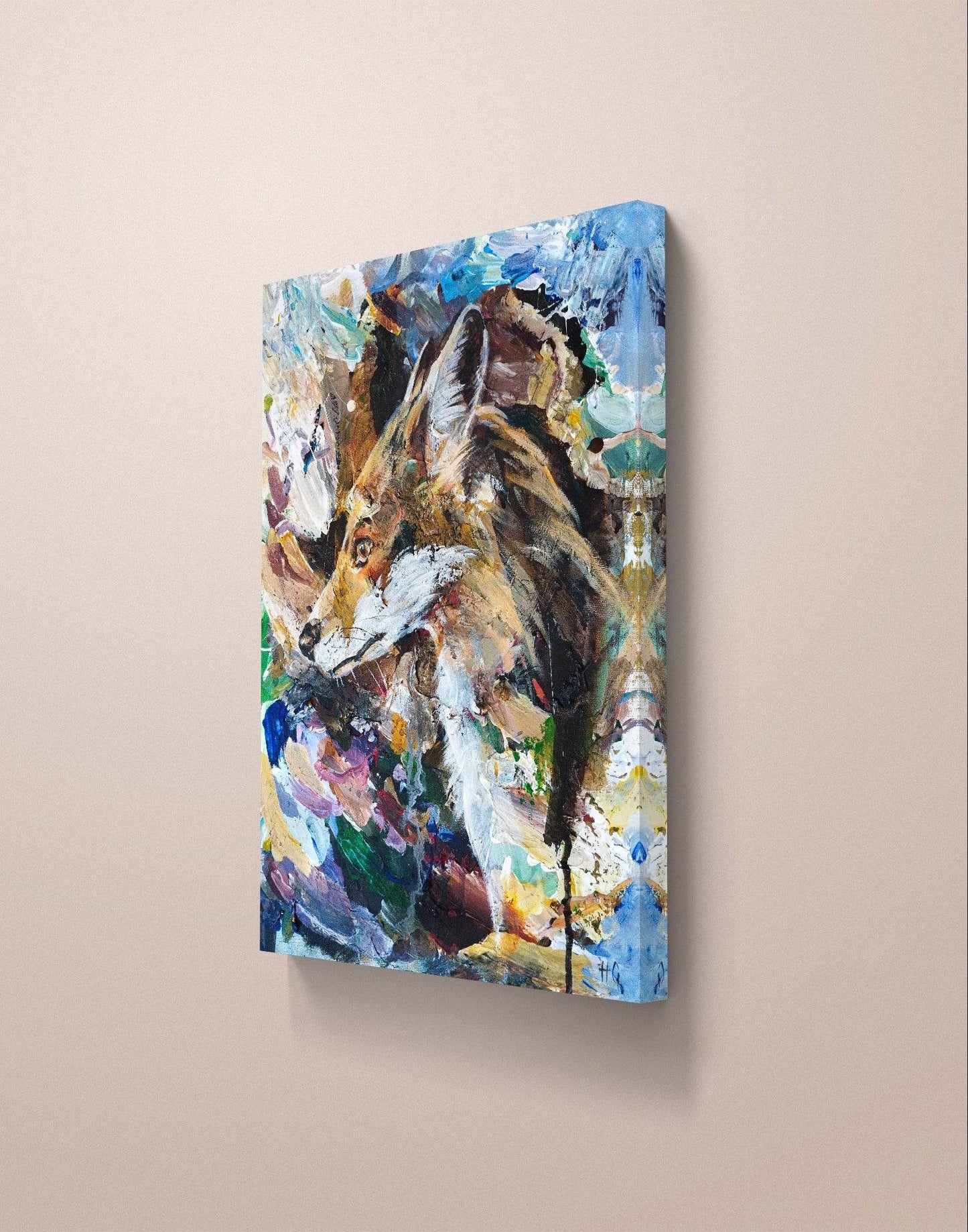 Wandbild Fuchs Acryl auf Leinwand (30 x 40 cm) - H1Z Art – Zeitgenössische Kunst aus Leipzig