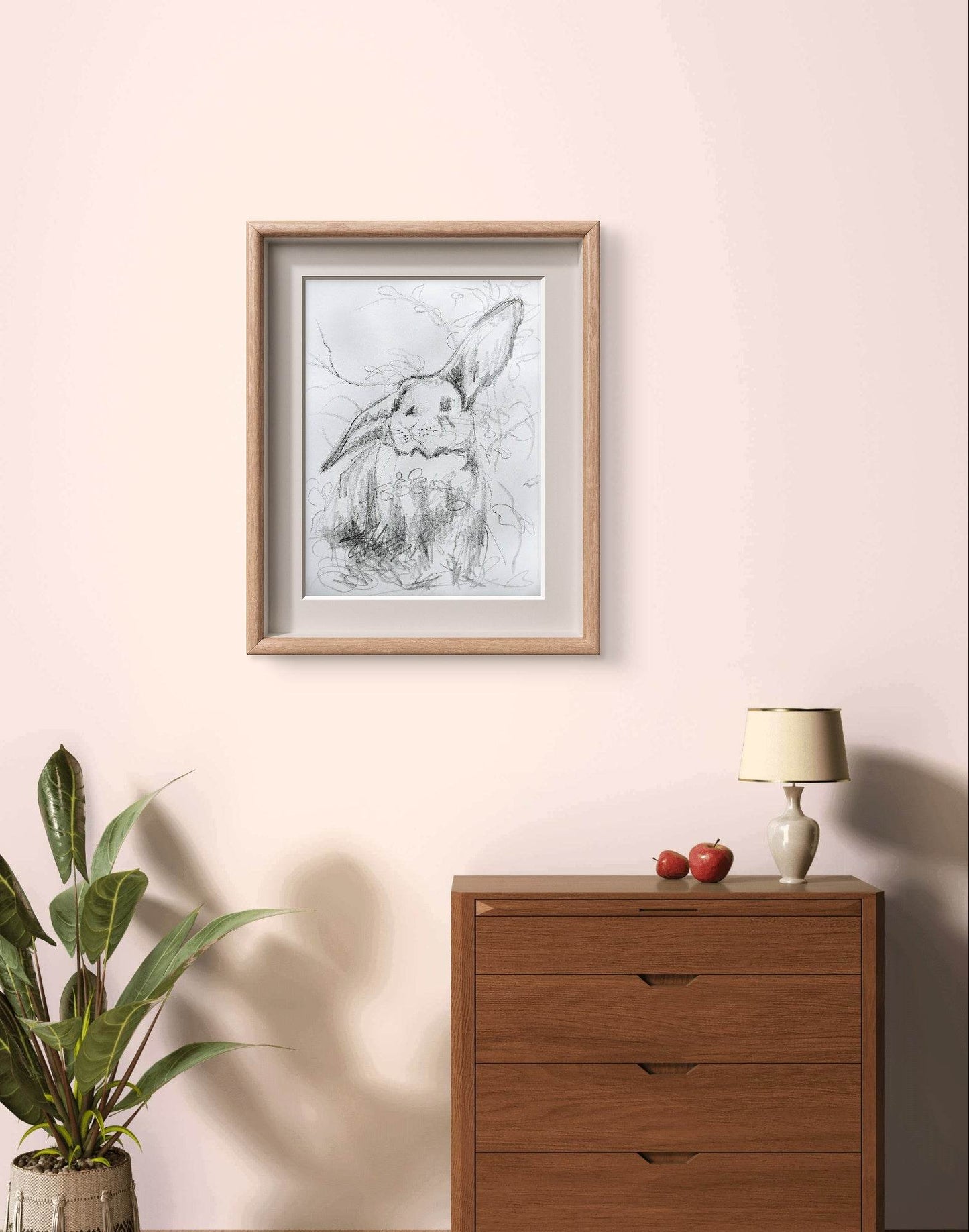 Skizze Kaninchenblick (30 × 40 cm) - H1Z Art
