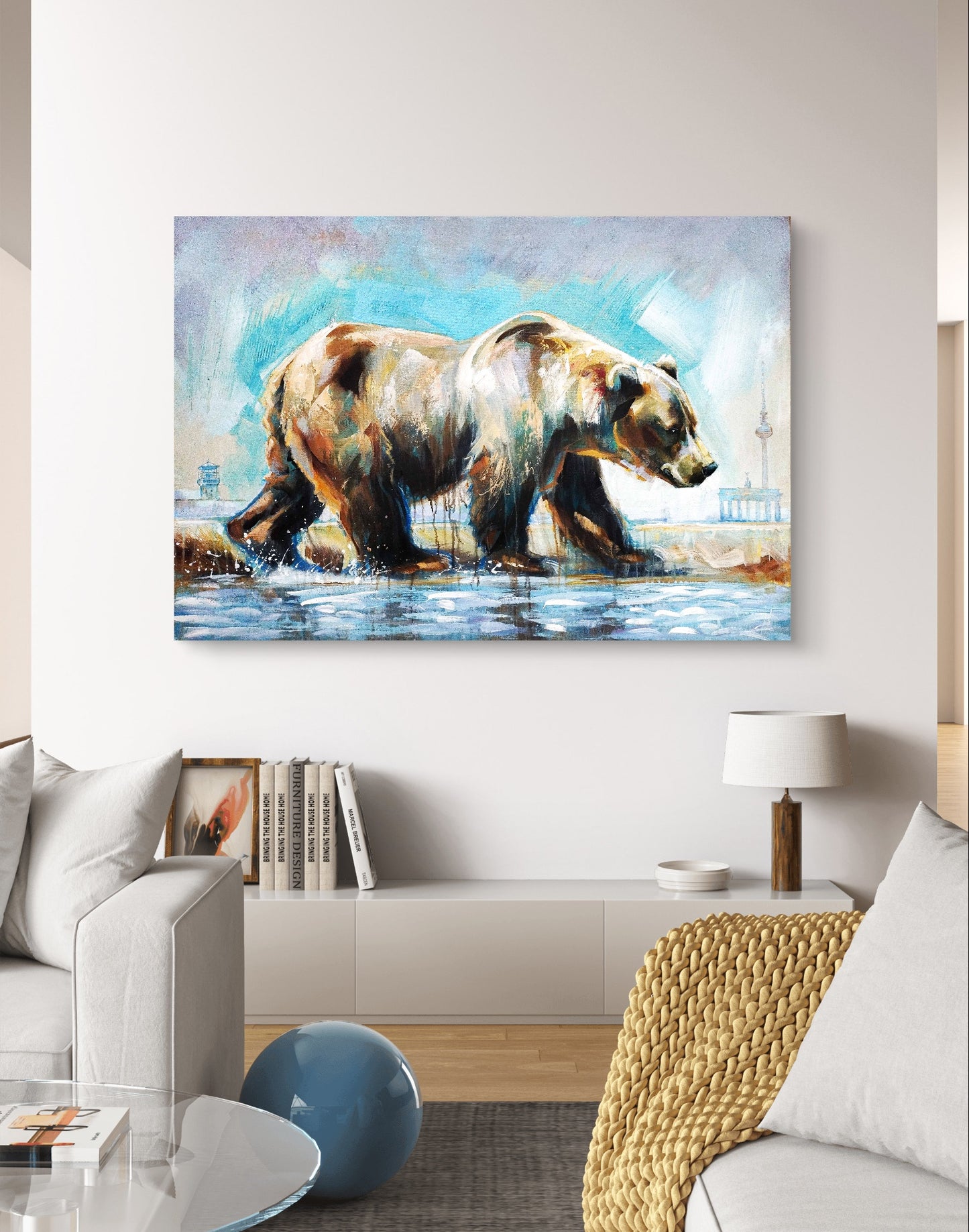 Heinz Acrylbild Acrylgemälde auf Leinwand - „Berliner Trott“ 78,5 × 115 cm