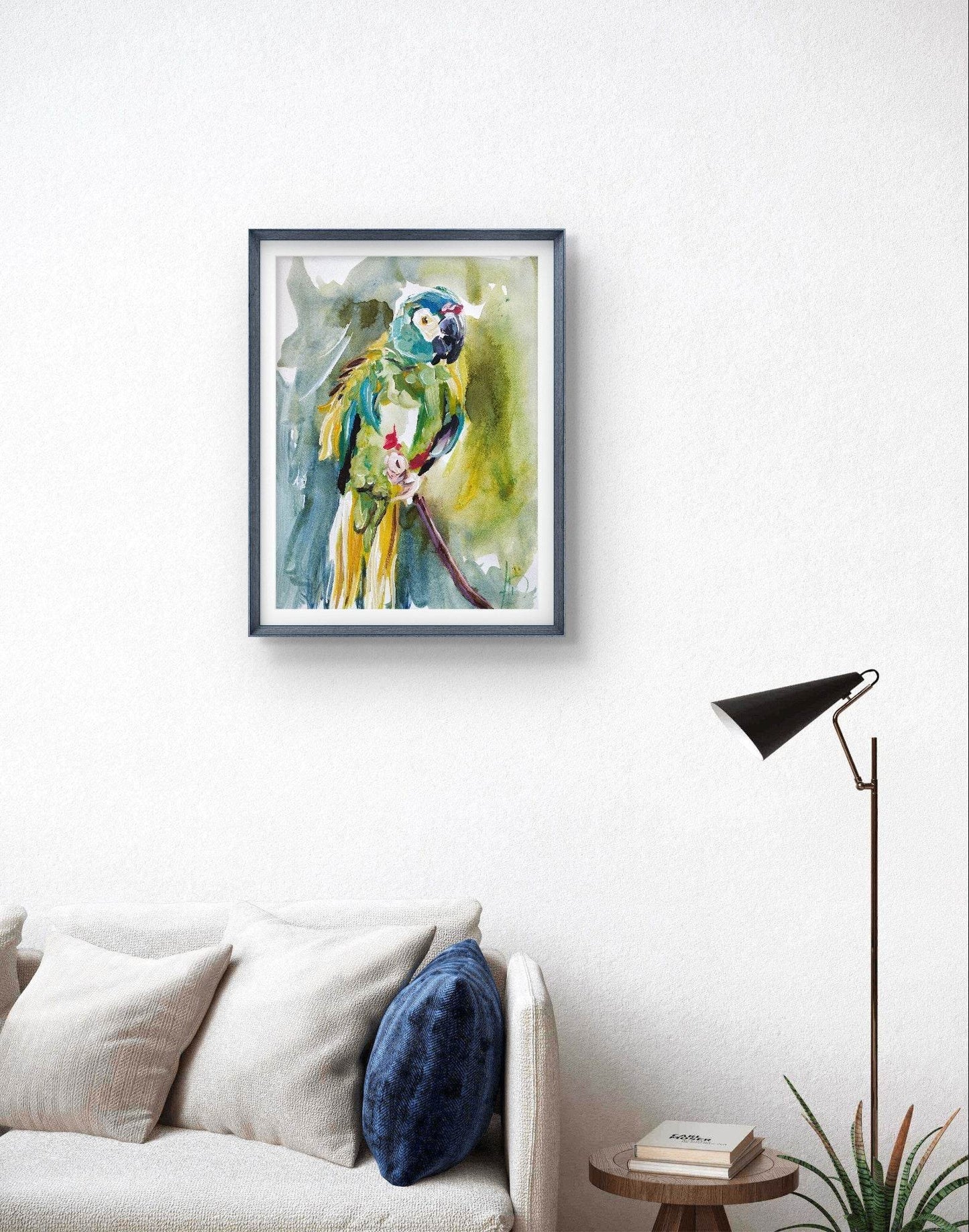 Aquarellbild Papagei (30 × 40 cm)
