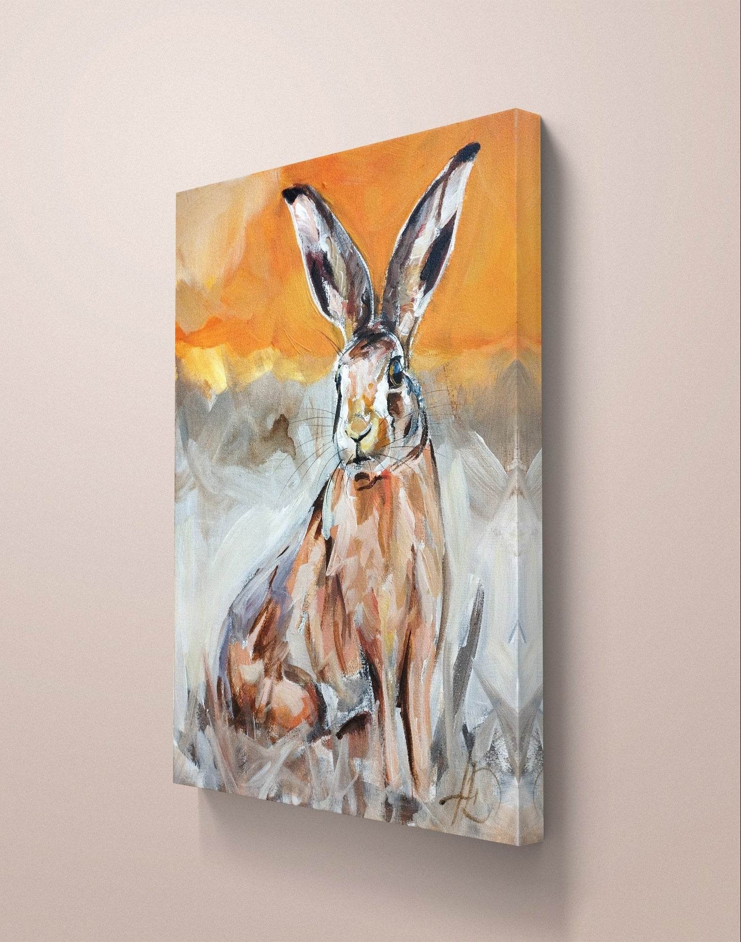 Gemälde Feldhase – handgemaltes Original Acrylbild (30 x 40 cm)