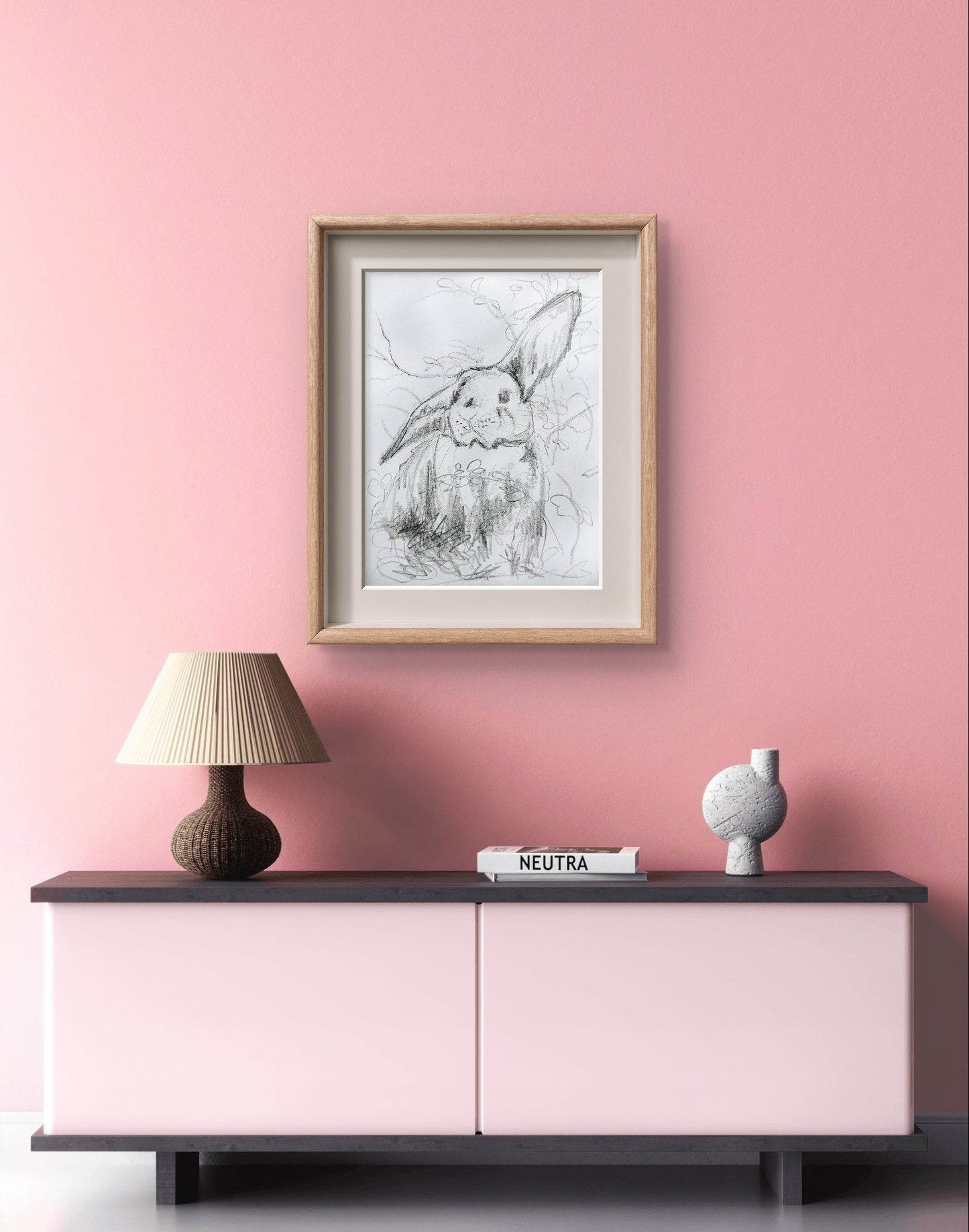 Skizze Kaninchenblick (30 × 40 cm) - H1Z Art