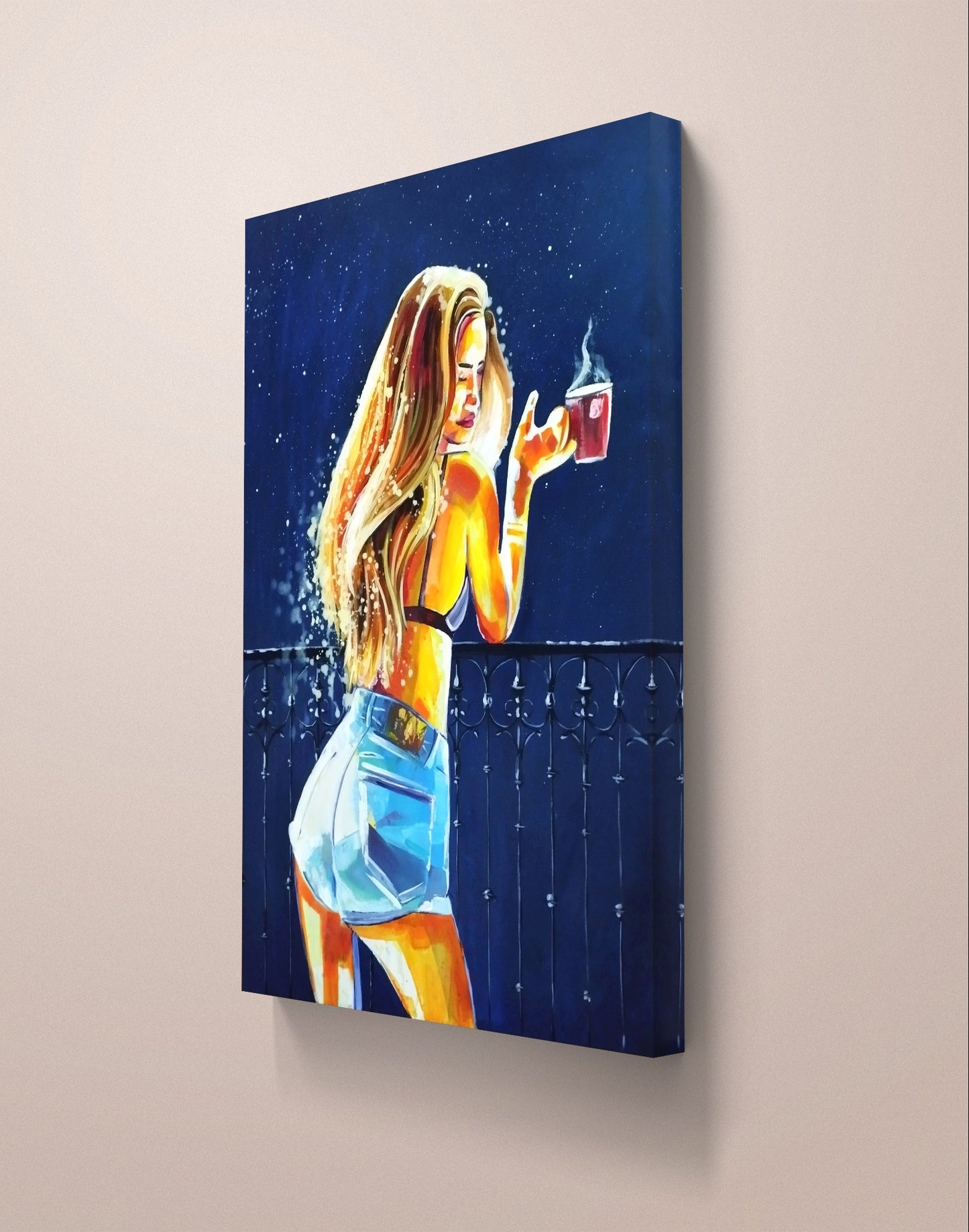 Gemälde "Le Thé du Soir" 100 x 70 cm - Heinz