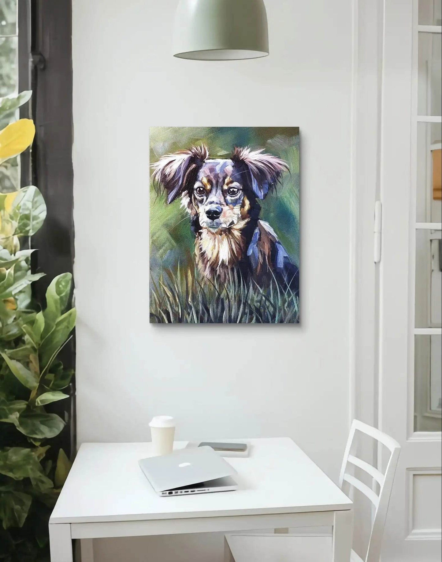 H1Z ART Acrylbild Gemälde Chihuahua – handgemaltes Original Acrylbild (30 x 40 cm)