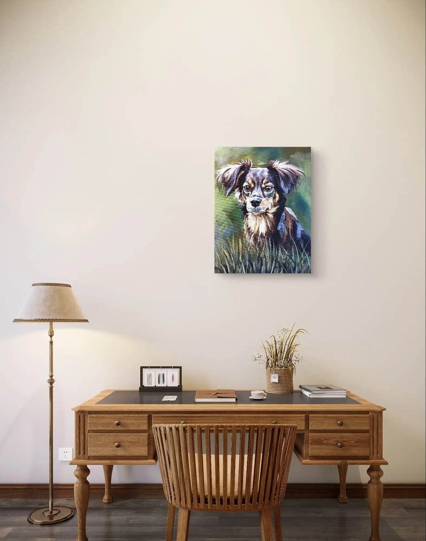 H1Z ART Acrylbild Gemälde Chihuahua – handgemaltes Original Acrylbild (30 x 40 cm)