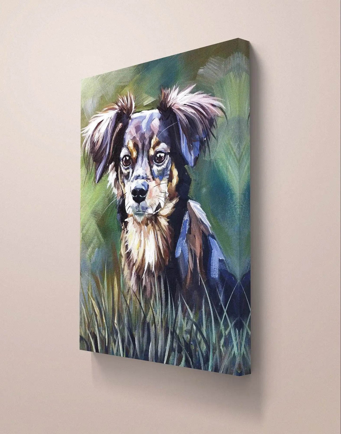 H1Z ART Acrylbild Gemälde Chihuahua – handgemaltes Original Acrylbild (30 x 40 cm)
