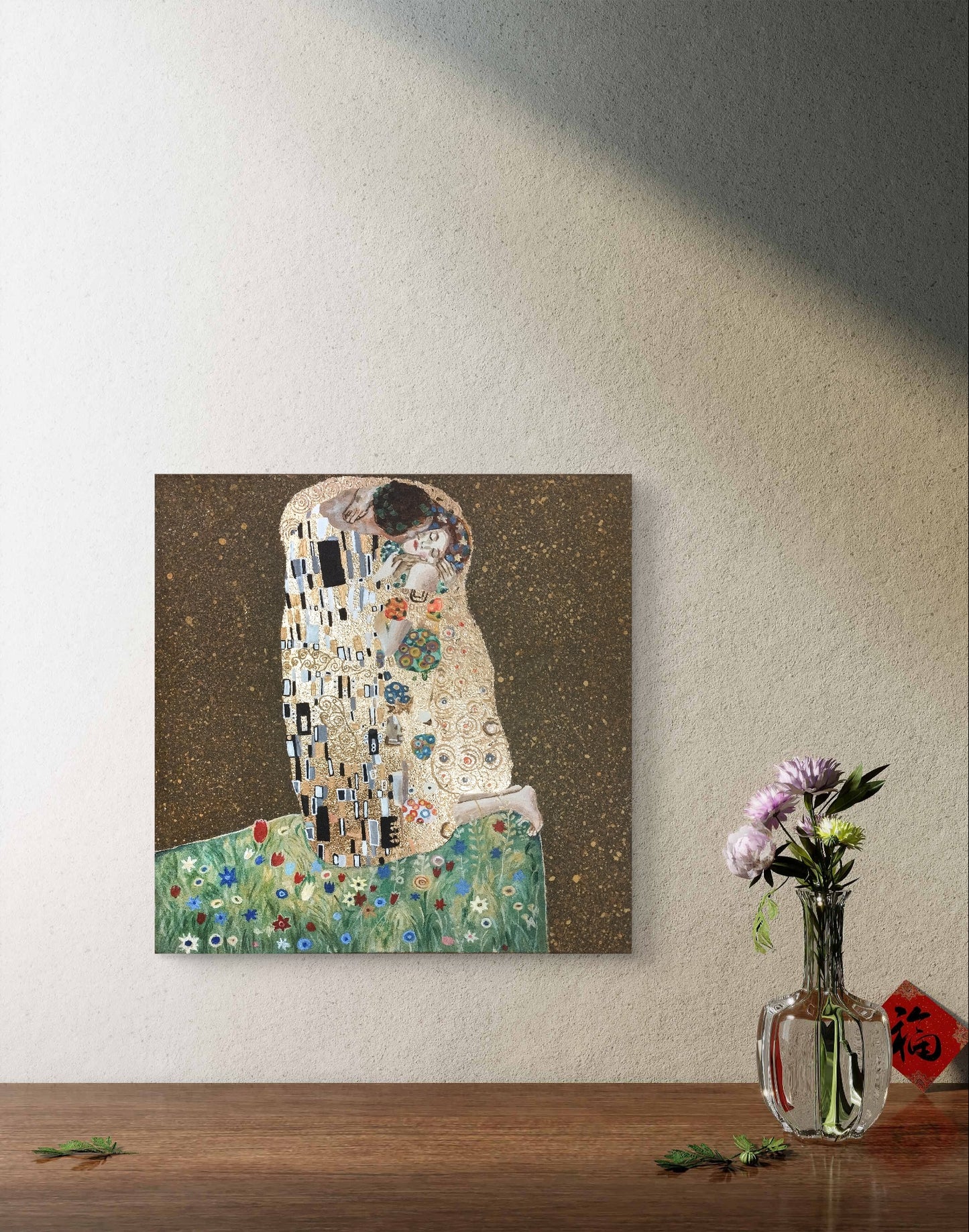Premium Gemälde "Still und zärtlich" 29 x 29 cm - Heinz