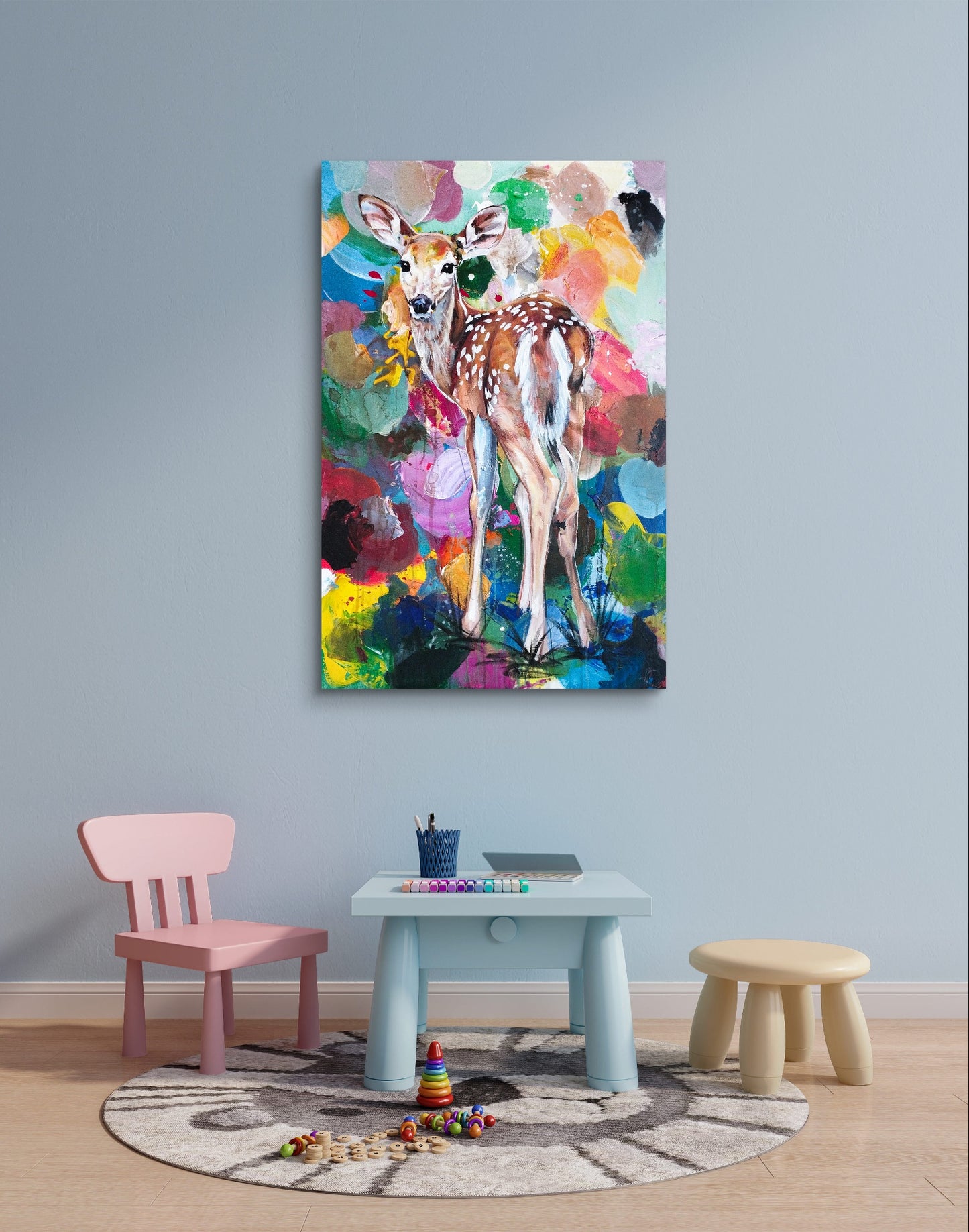 Heinz Acrylbild Acrylgemälde auf Leinwand - „Zwischen den Farben“ 116 x 74 cm