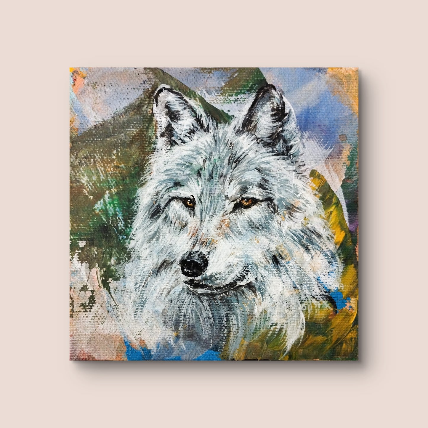 Premium Gemälde "Nachtwanderer" 11 x 10,5 cm - Heinz