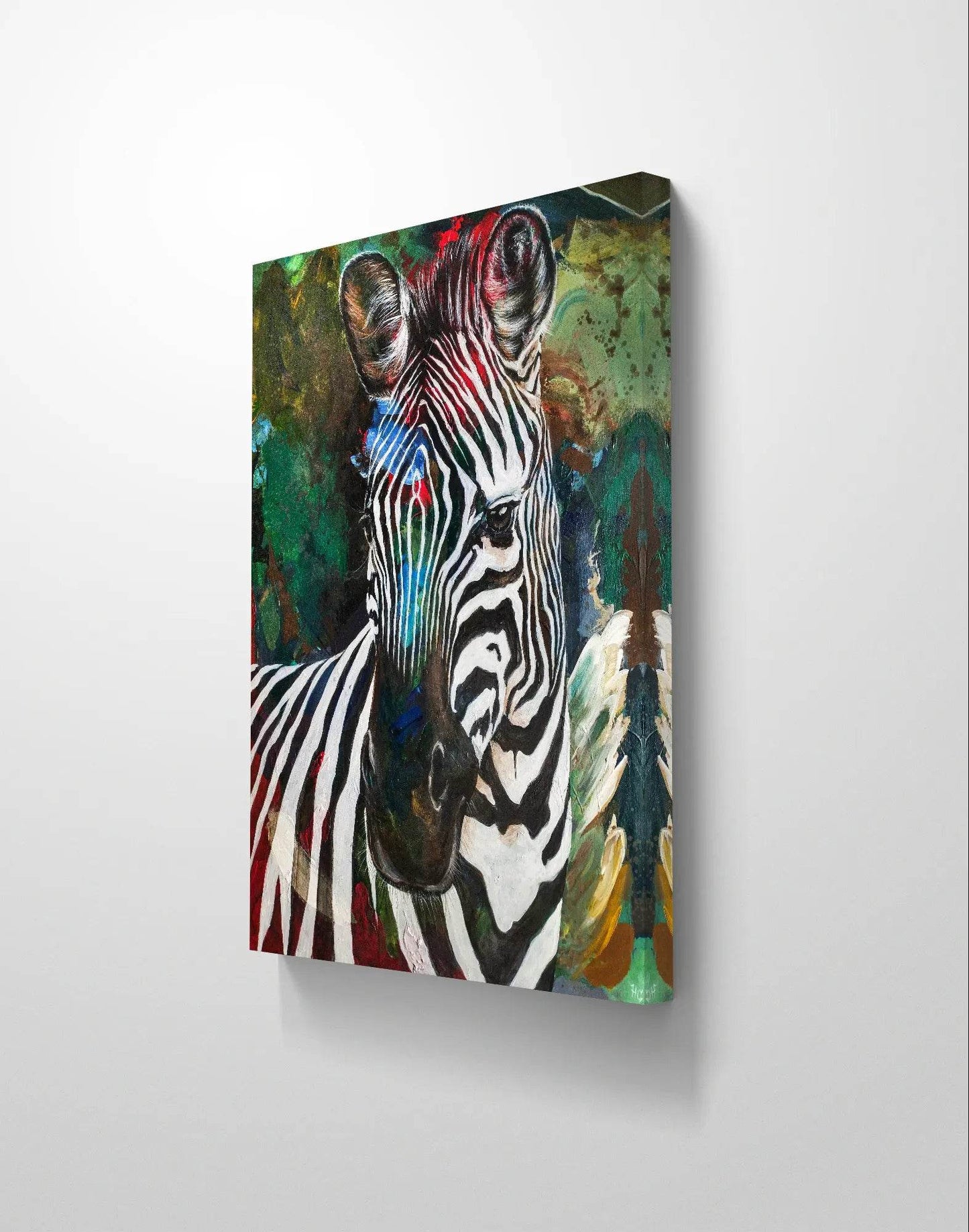 Gemälde Zebra – handgemaltes Original Acrylbild (125,5 x 95,5 cm)