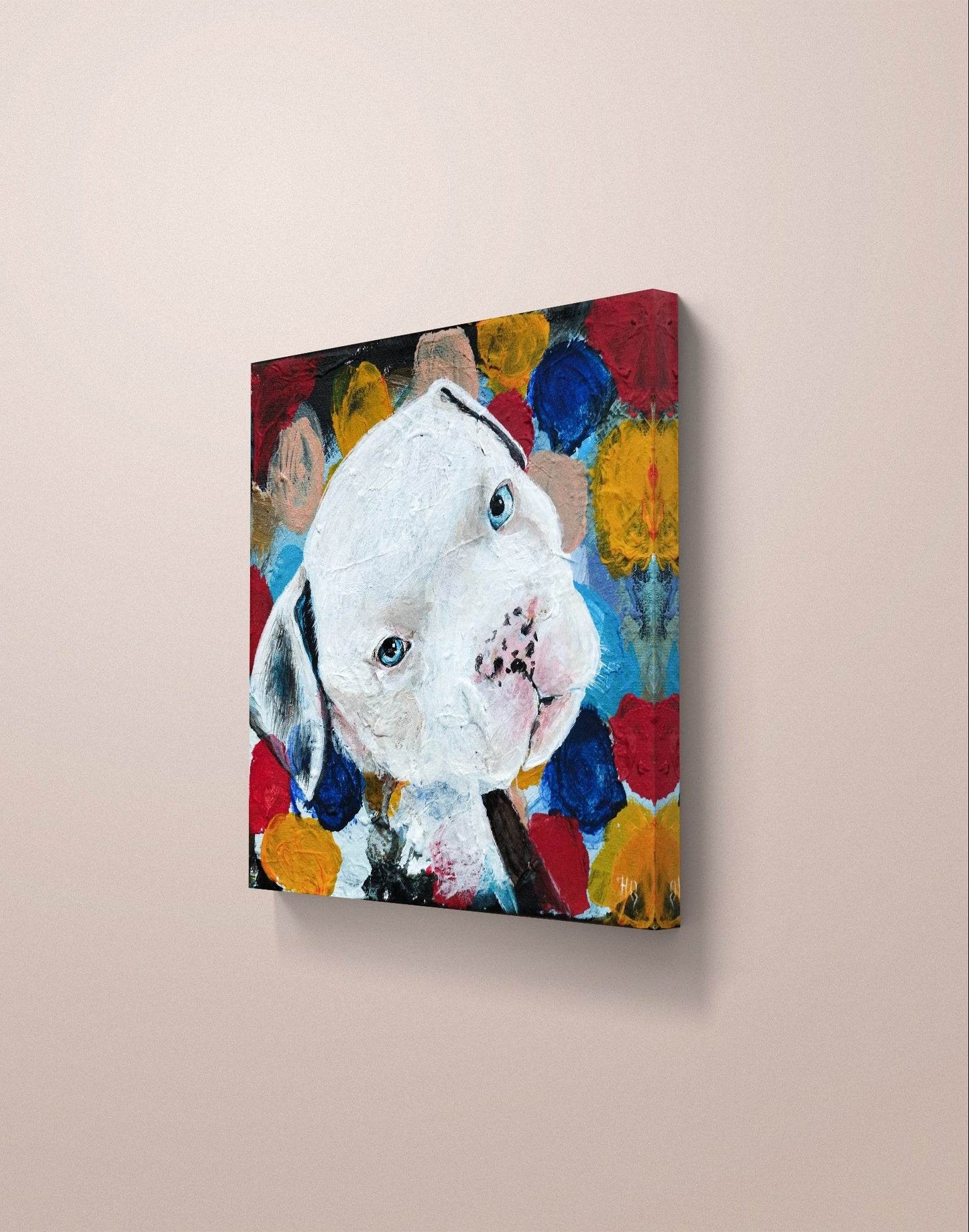 Gemälde Hund – handgemaltes Original Acrylbild (20 x 20 cm)