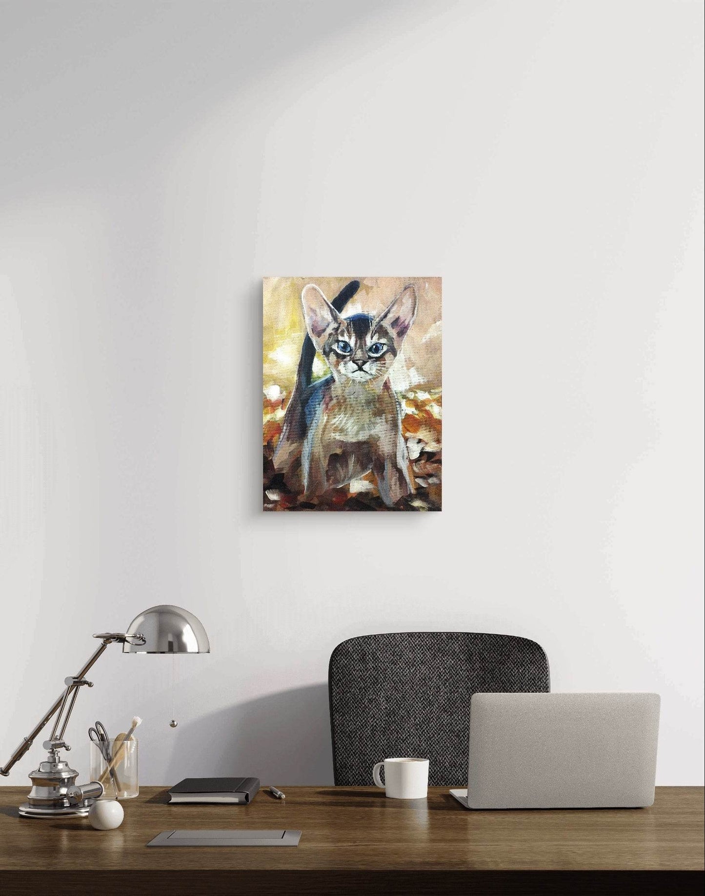 Gemälde Wildkatze – handgemaltes Original Acrylbild (30 x 40 cm)