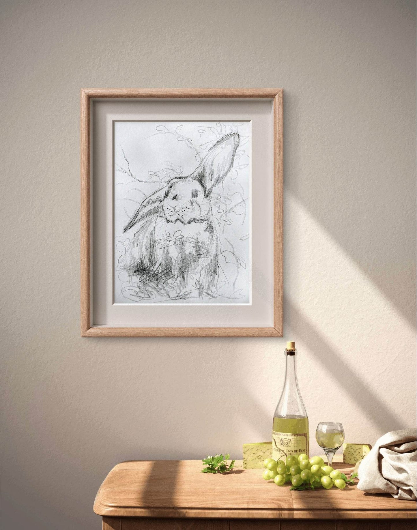 Skizze Kaninchenblick (30 × 40 cm) - H1Z Art