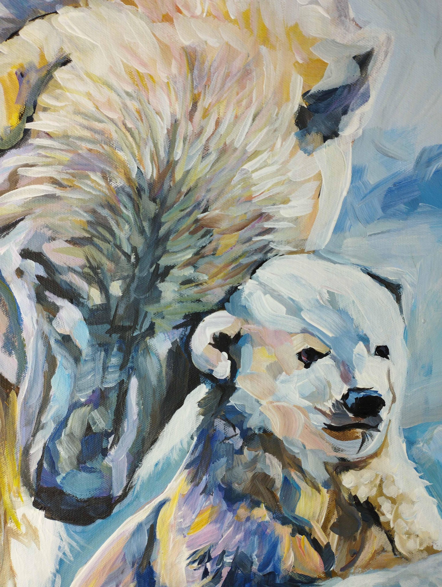 Premium Gemälde 'Eisbären' 30 x 40 cm - Heinz