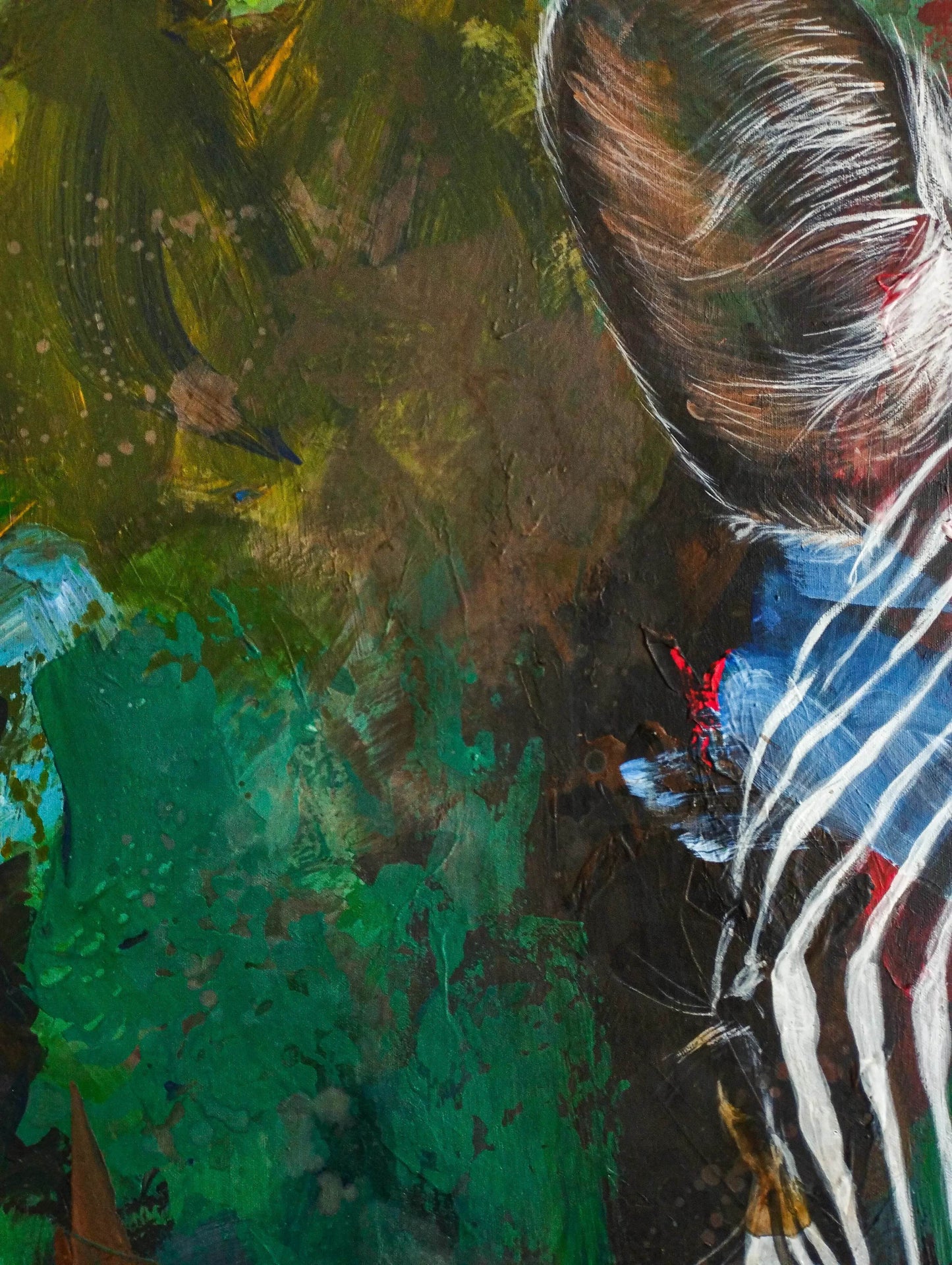 Gemälde Zebra – handgemaltes Original Acrylbild (125,5 x 95,5 cm)