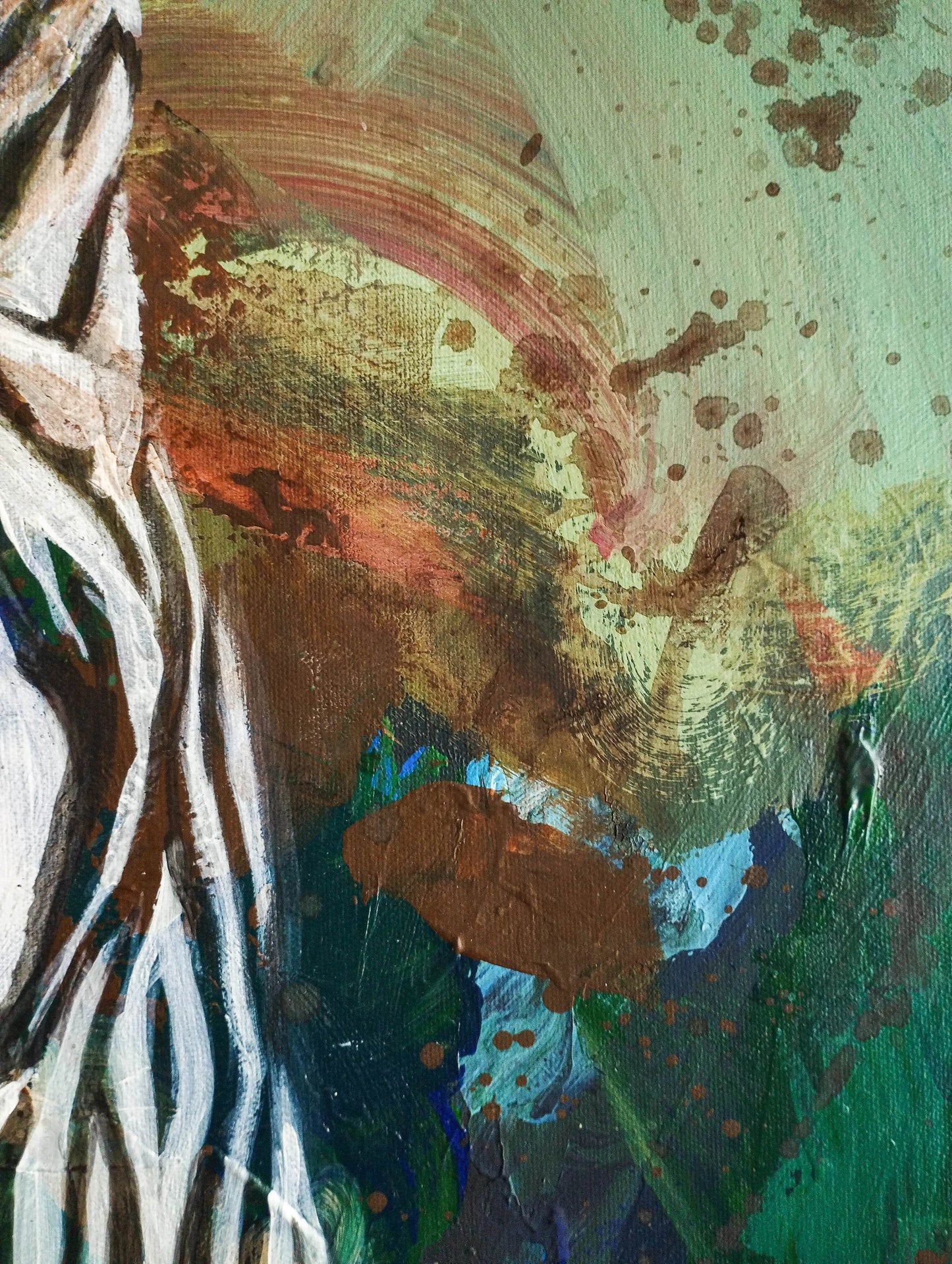 Gemälde Zebra – handgemaltes Original Acrylbild (125,5 x 95,5 cm)