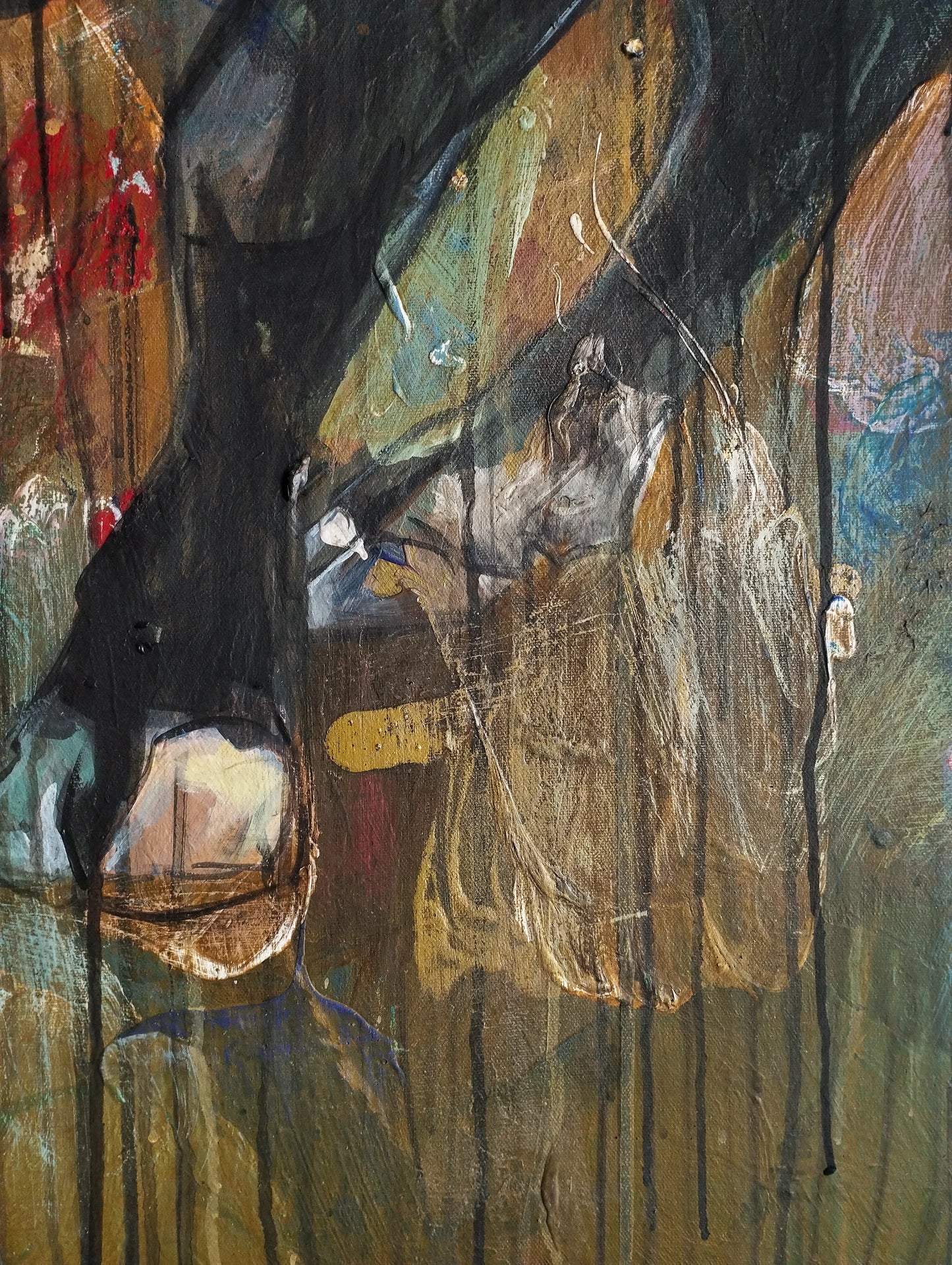 Painting Strong Bull – hand-painted original acrylic painting (140 x 145 cm)