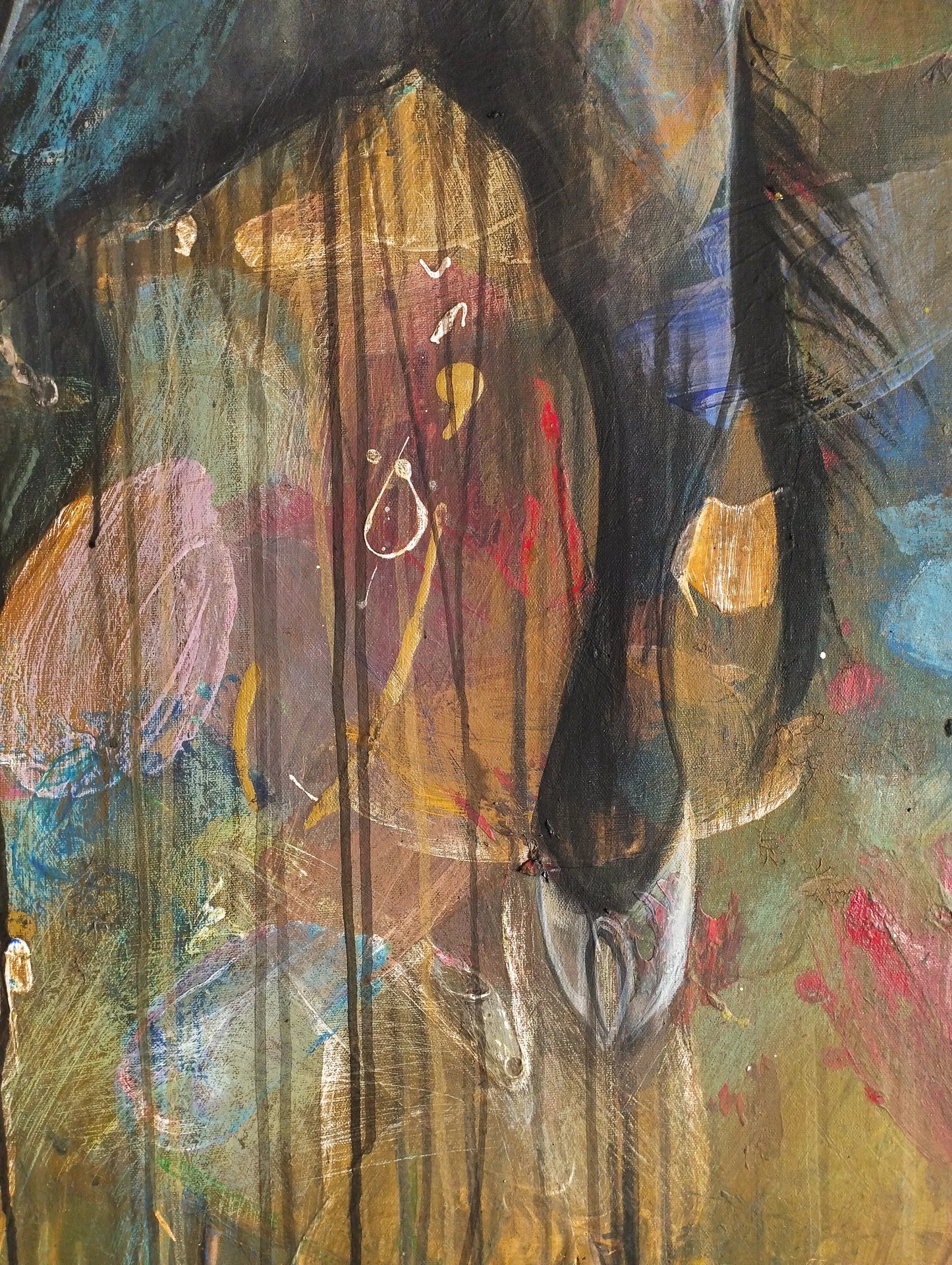 Painting Strong Bull – hand-painted original acrylic painting (140 x 145 cm)