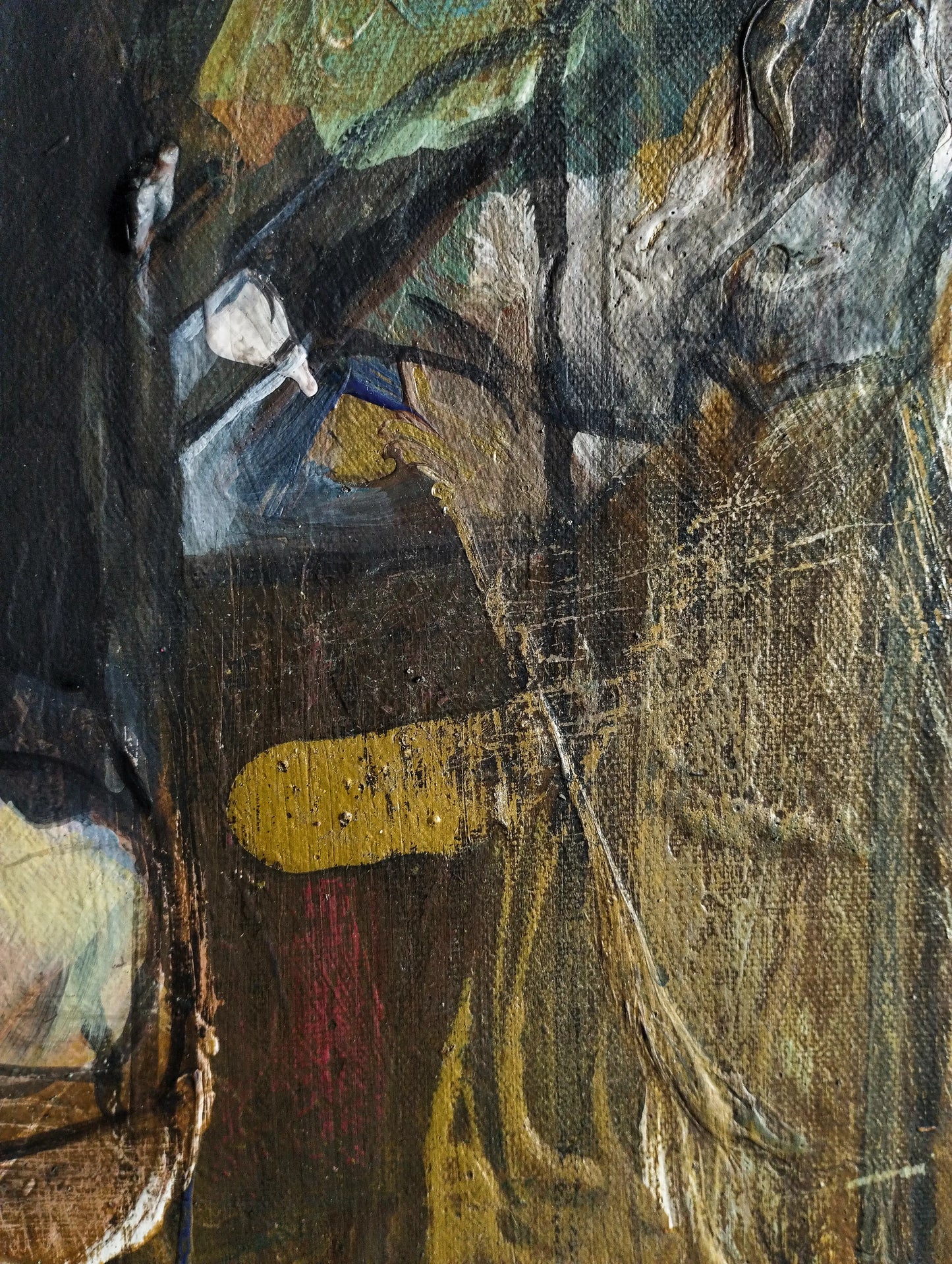 Painting Strong Bull – hand-painted original acrylic painting (140 x 145 cm)