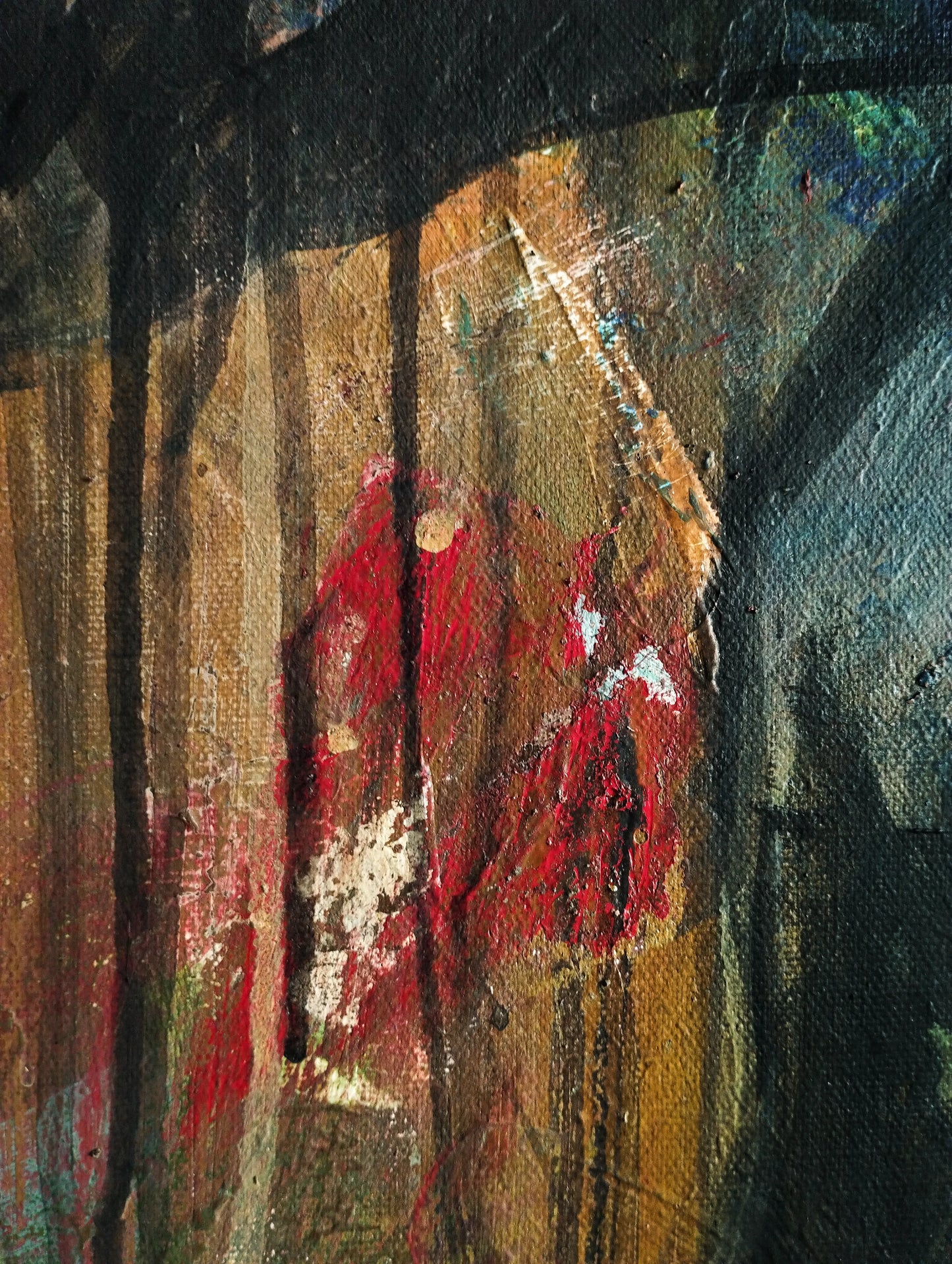 Painting Strong Bull – hand-painted original acrylic painting (140 x 145 cm)