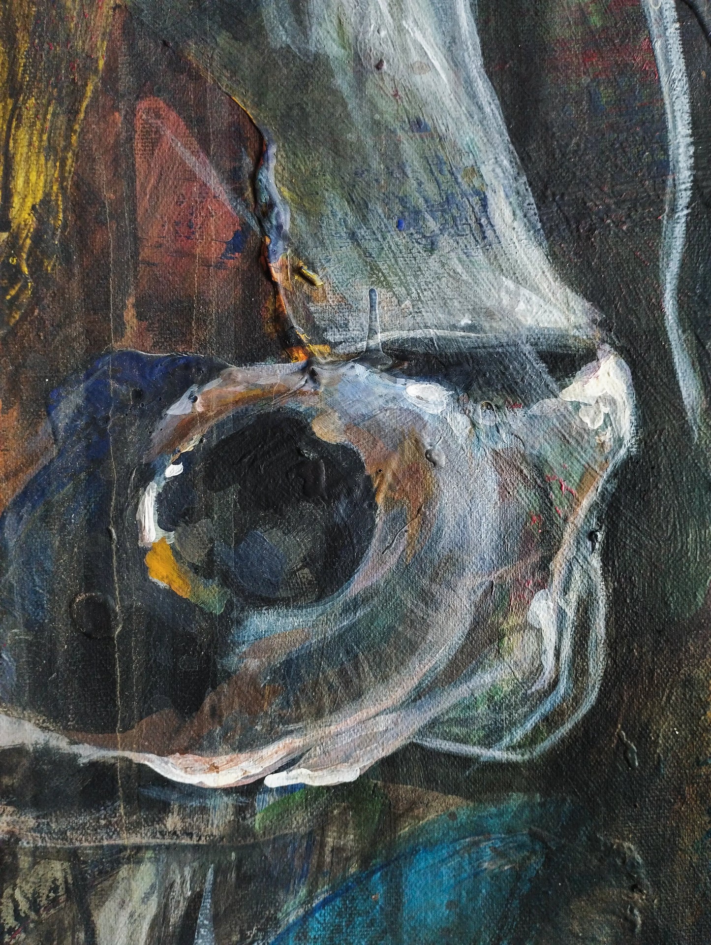 Painting Strong Bull – hand-painted original acrylic painting (140 x 145 cm)
