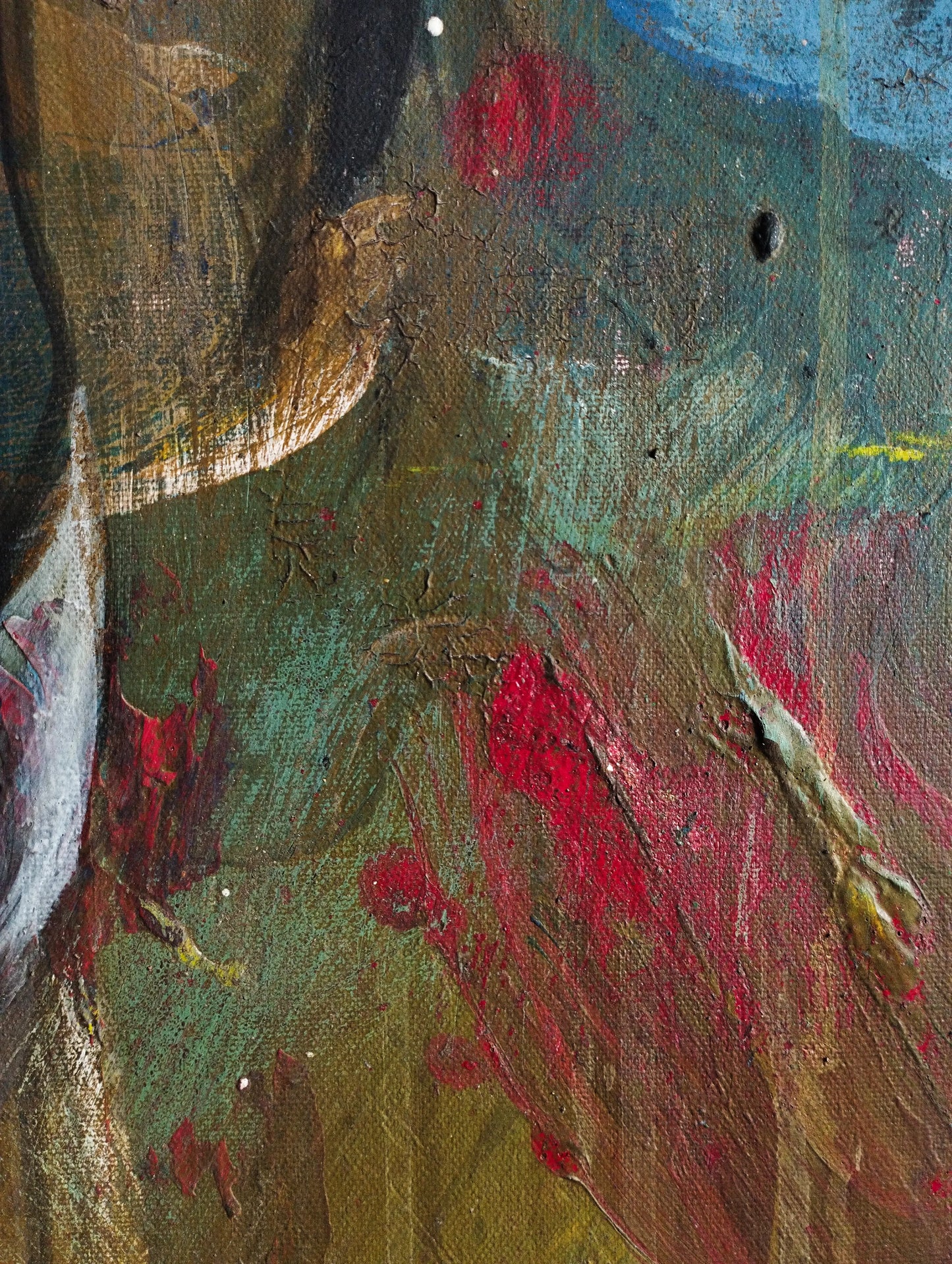 Painting Strong Bull – hand-painted original acrylic painting (140 x 145 cm)