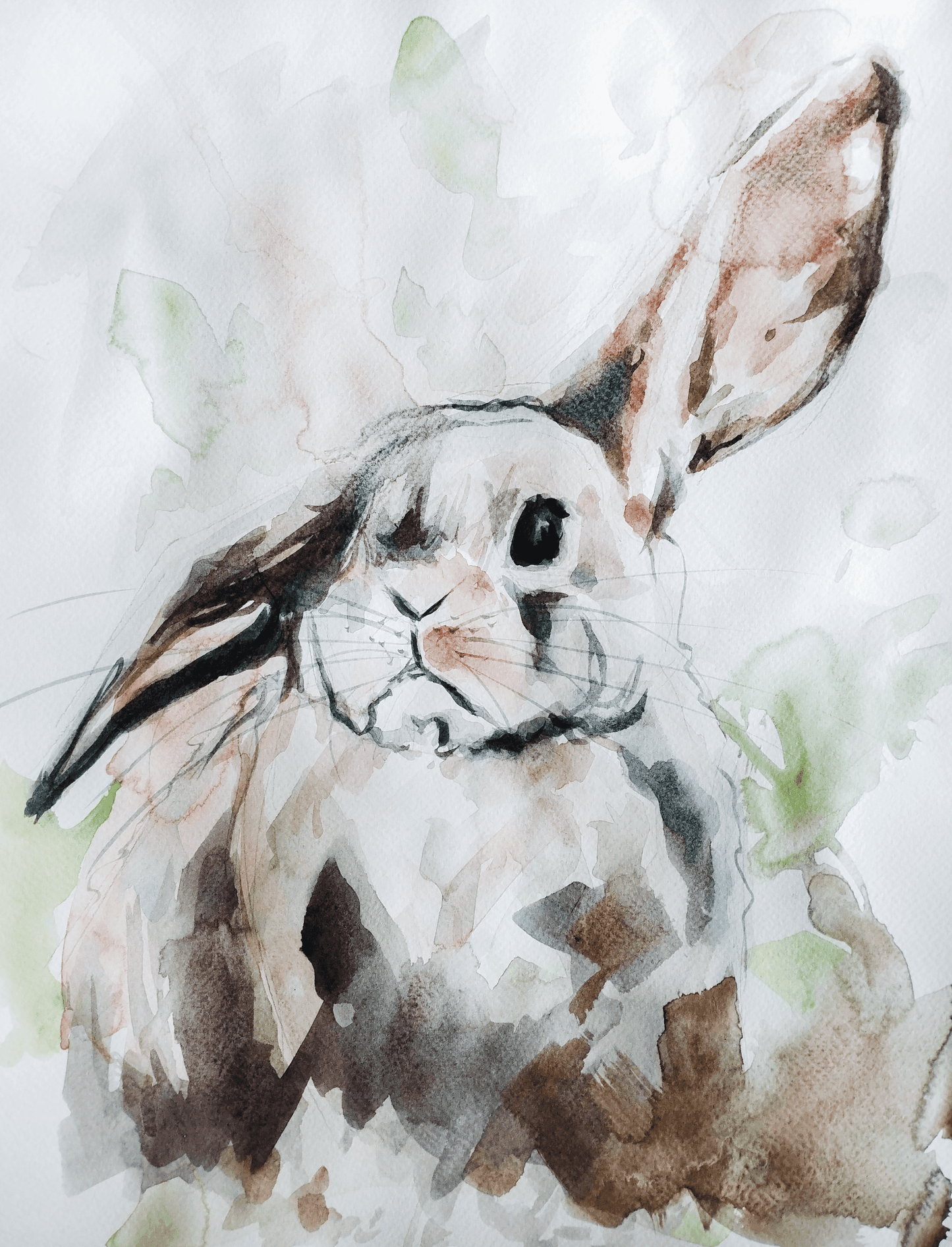 Aquarellbild Kaninchen (30 × 40 cm) - H1Z Art