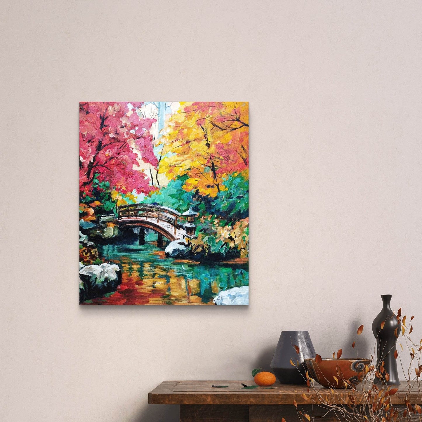 Gemälde Wald – handgemaltes Original Acrylbild (50 x 60 cm)