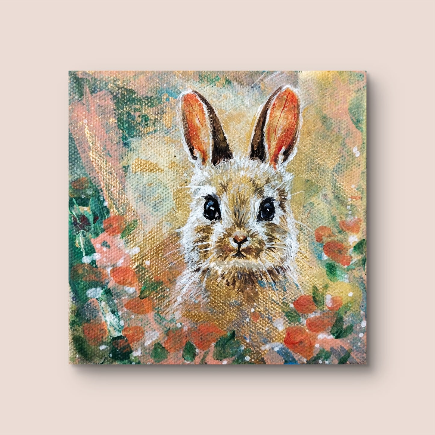 Premium Gemälde "Sprung ins Leben" 11 x 10,5 cm - Heinz