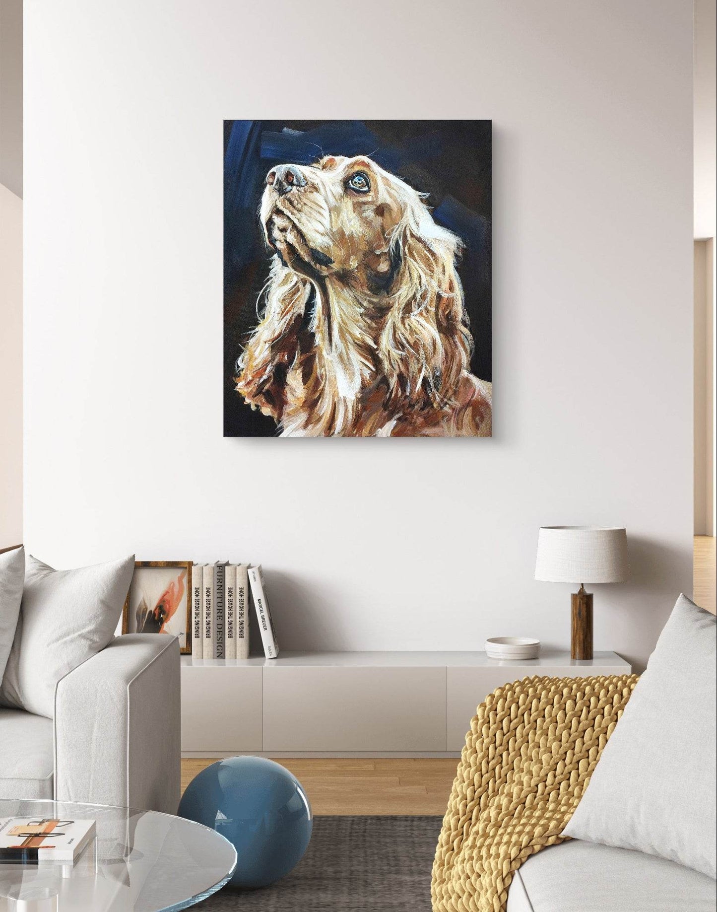 Gemälde Cocker Spaniel – handgemaltes Original Acrylbild (50 x 60 cm)