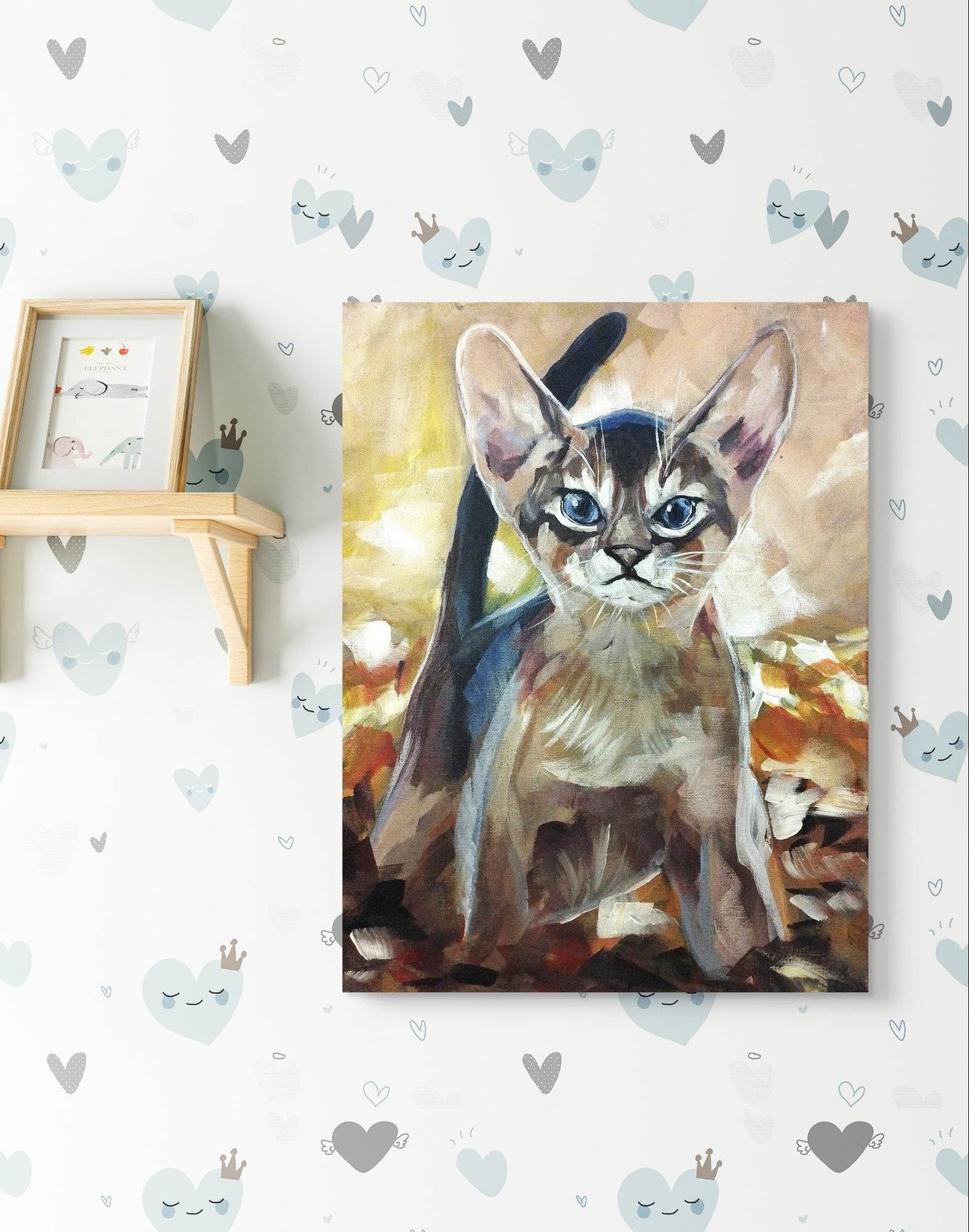 Gemälde Wildkatze – handgemaltes Original Acrylbild (30 x 40 cm)