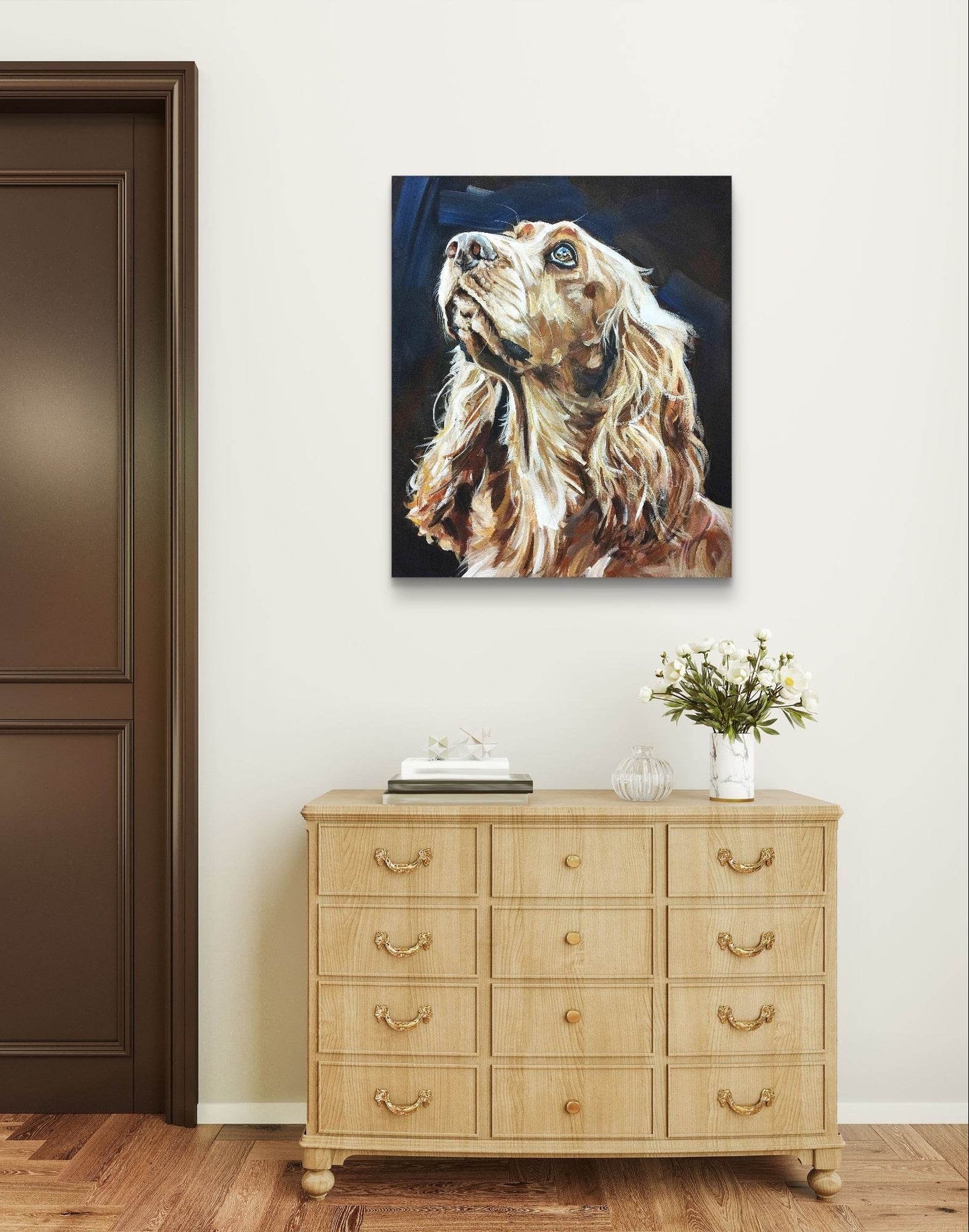 Gemälde Cocker Spaniel – handgemaltes Original Acrylbild (50 x 60 cm)