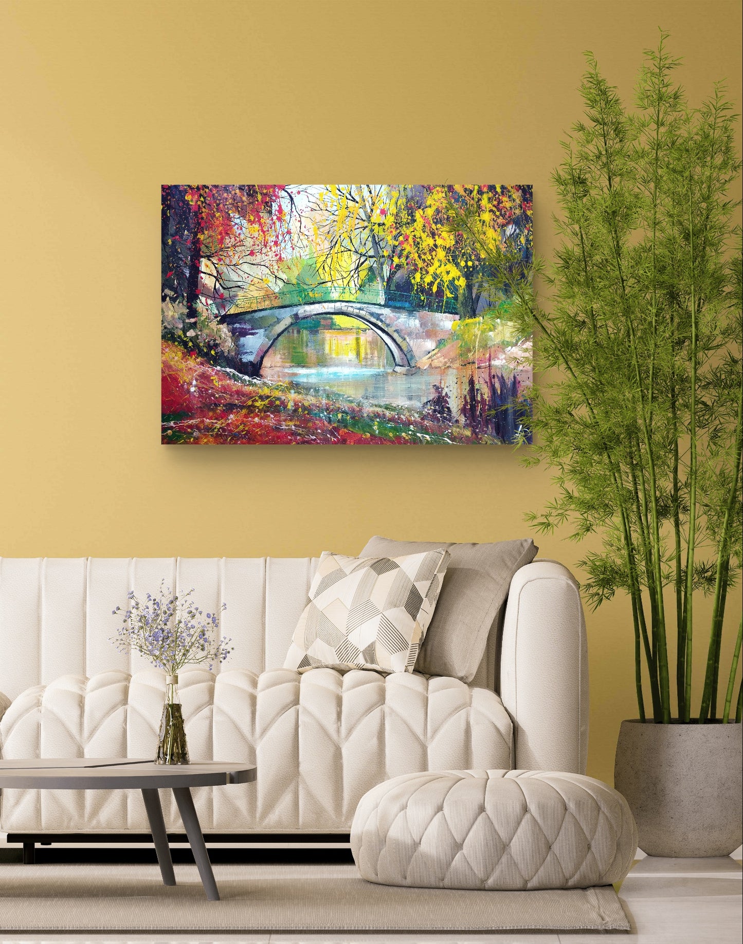 Gemälde "Brücke ins Morgenlicht" 100 x 70 cm - Heinz