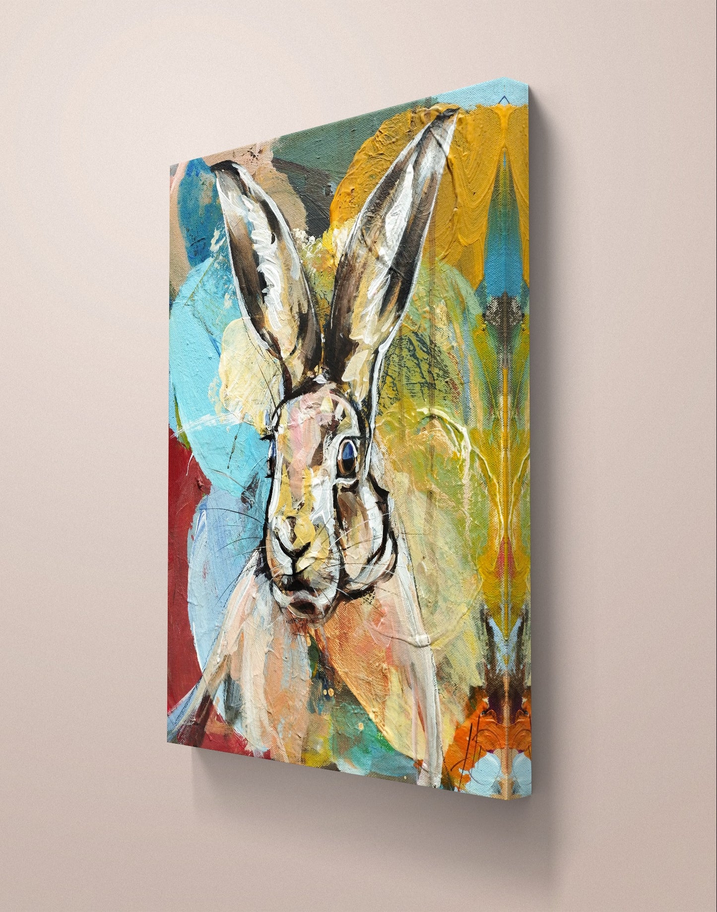 Premium Gemälde "Farbenhüpfer" 30 x 40 cm - Heinz