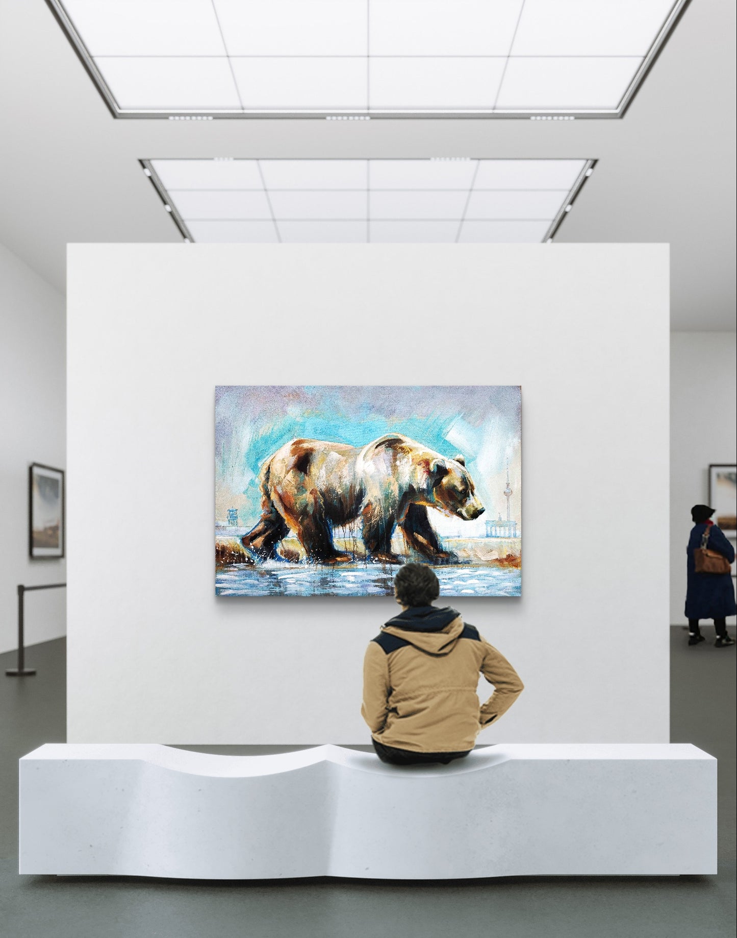 Heinz Acrylbild Acrylgemälde auf Leinwand - „Berliner Trott“ 78,5 × 115 cm