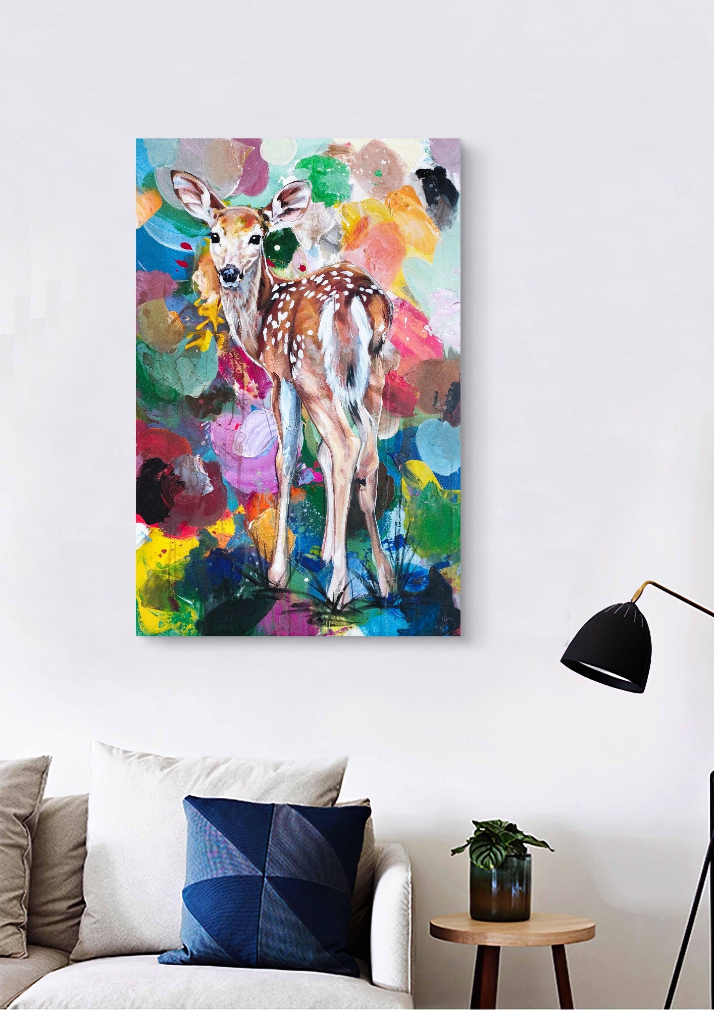 Heinz Acrylbild Acrylgemälde auf Leinwand - „Zwischen den Farben“ 116 x 74 cm