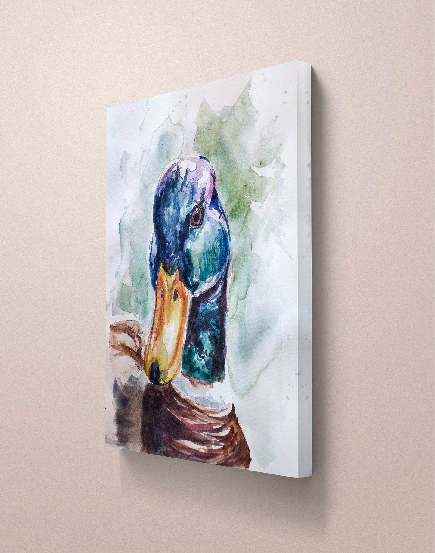 Aquarellbild Ente (30 × 40 cm) - H1Z Art